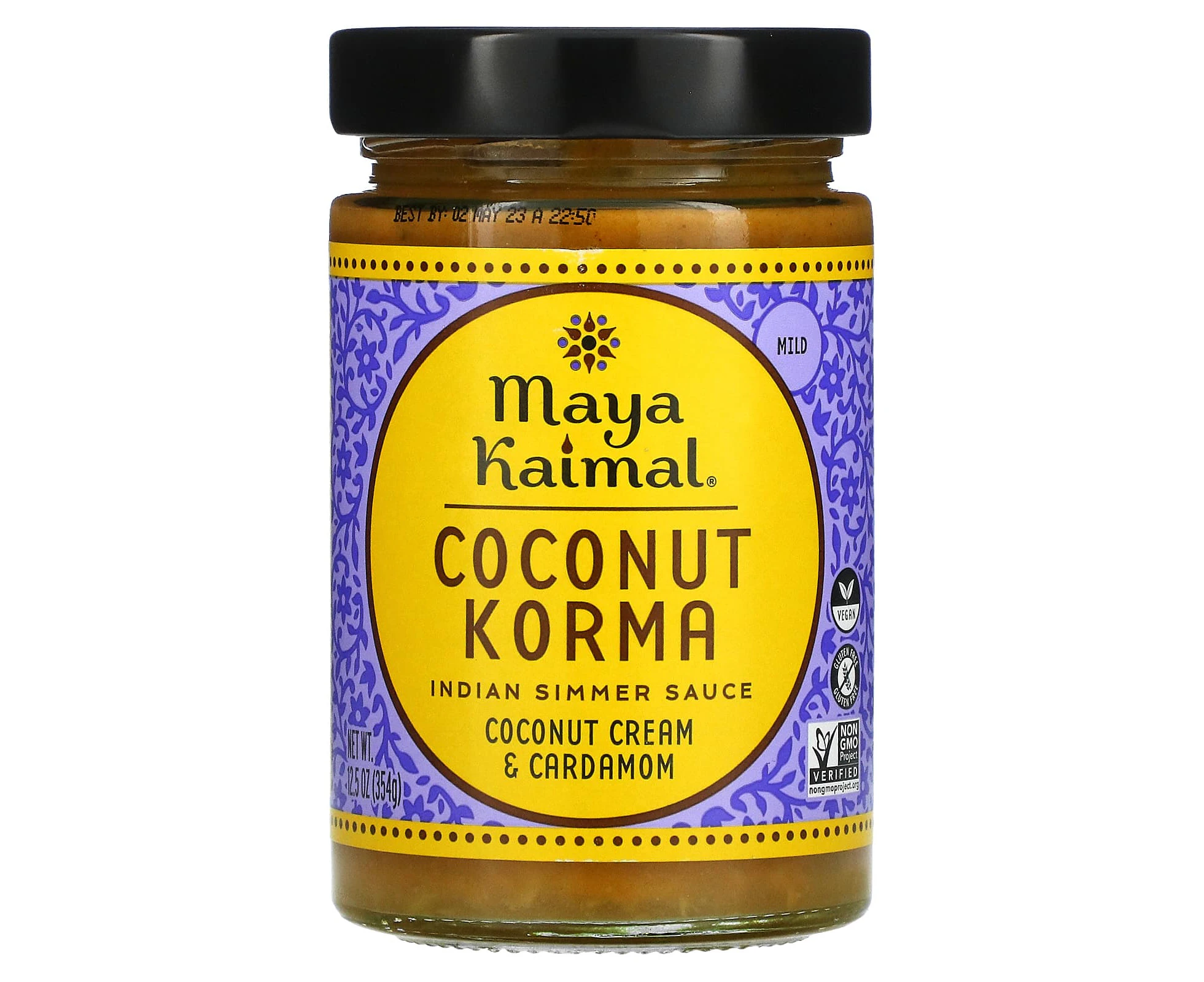 Maya Kaimal, Coconut Korma, Indian Simmer Sauce, Mild, Coconut Cream & Cardamom, 12.5 oz (354 g)