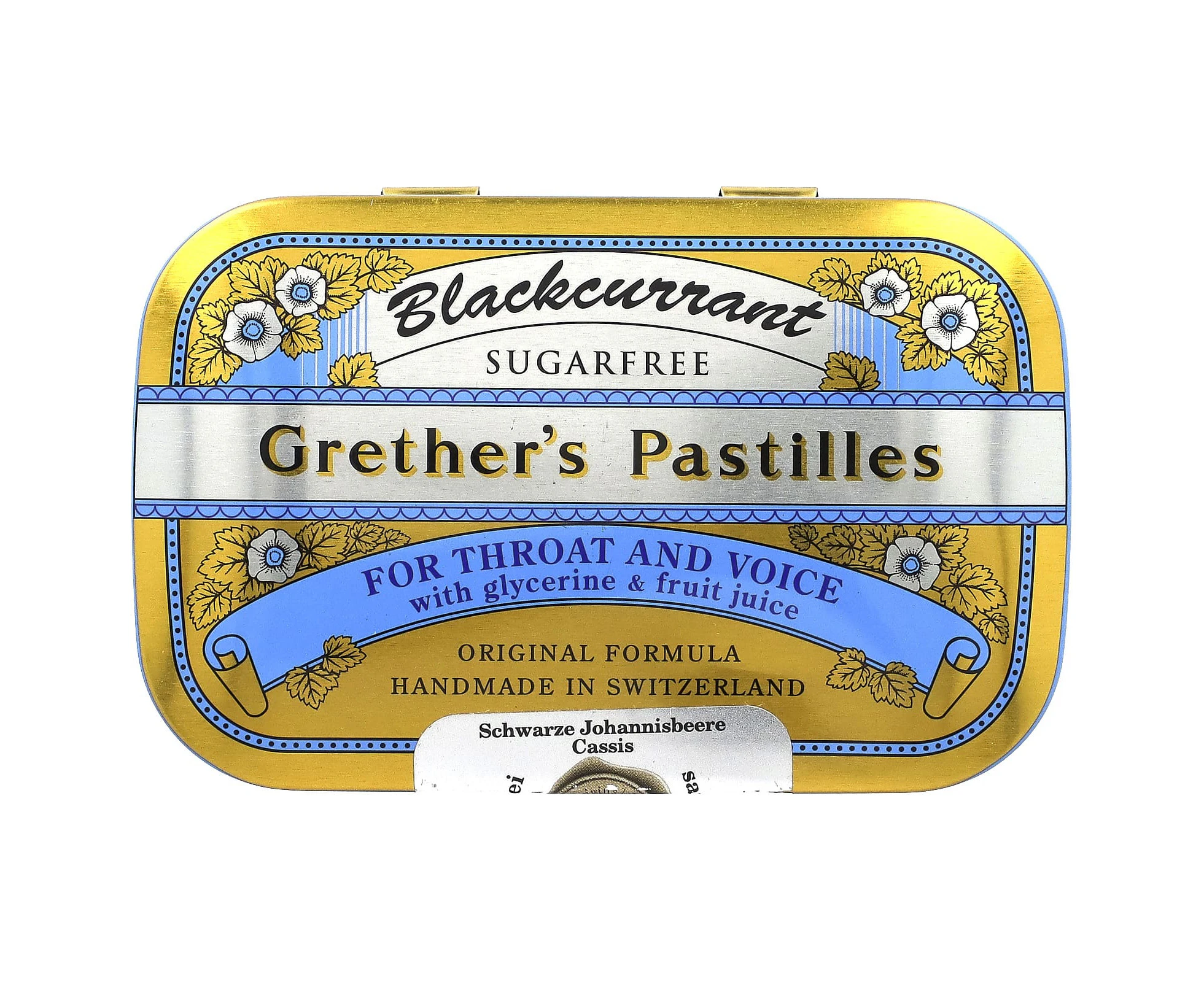 Grether's Pastilles, For Throat and Voice, Sugar Free, Blackcurrant, 24 Lozenges, 2 1/8 oz (60 g)