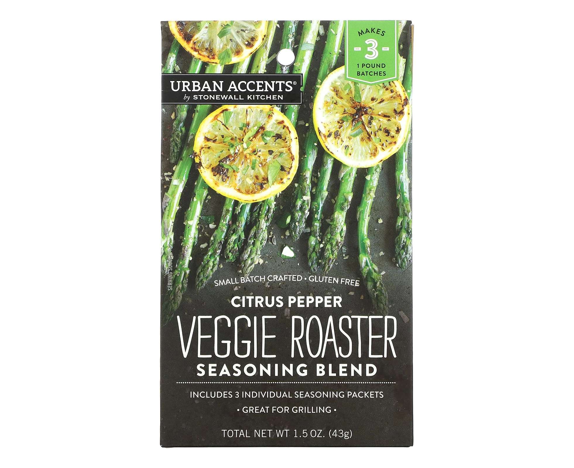 Urban Accents, Veggie Roaster Seasoning Blend, Citrus Pepper, 1.5 oz (43 g)