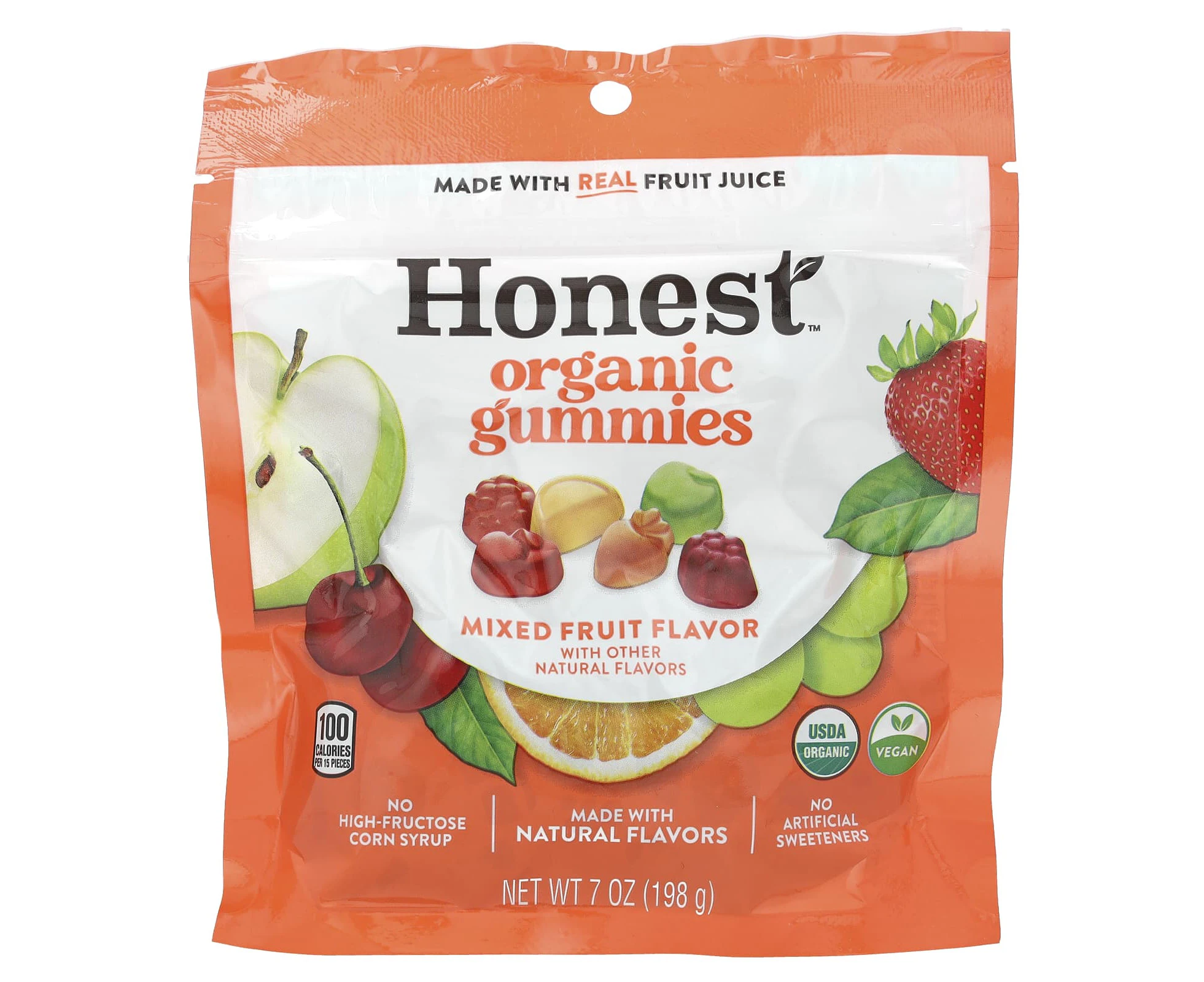 Honest, Organic Gummies, Mixed Fruit, 7 oz (198 g)