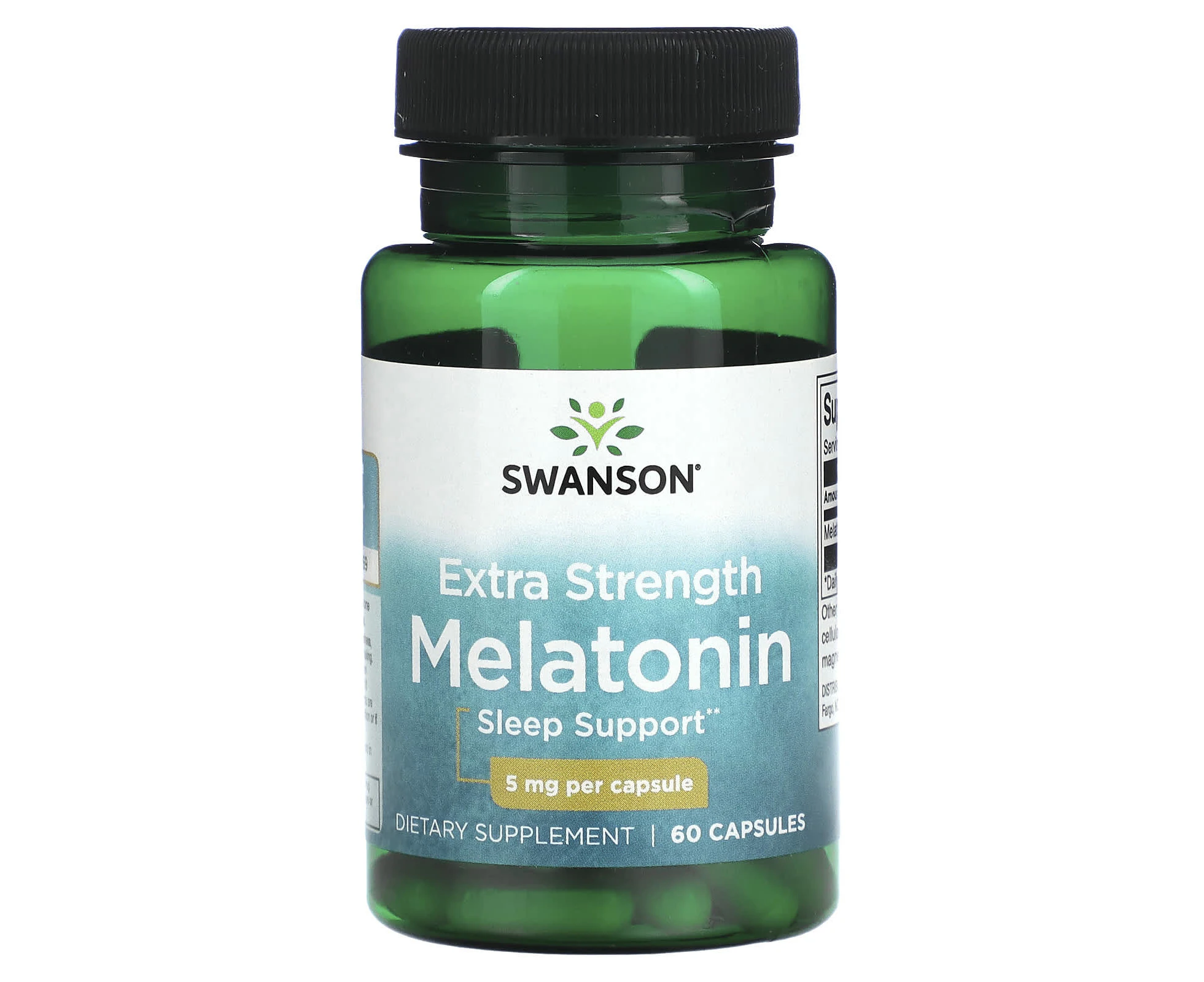 Swanson, Extra Strength Melatonin, 5 mg, 60 Capsules