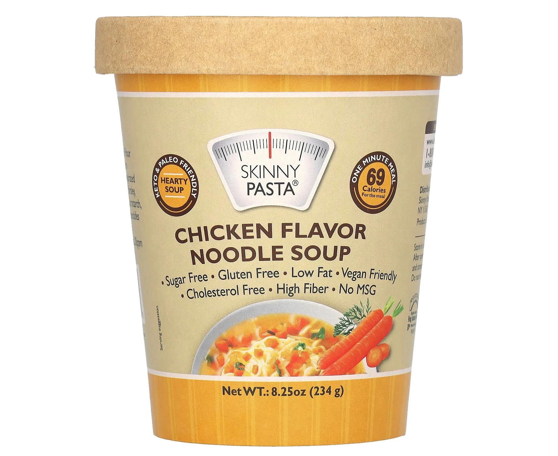 Skinny Pasta, Noodle Soup, Chicken, 8.25 oz (234 g)