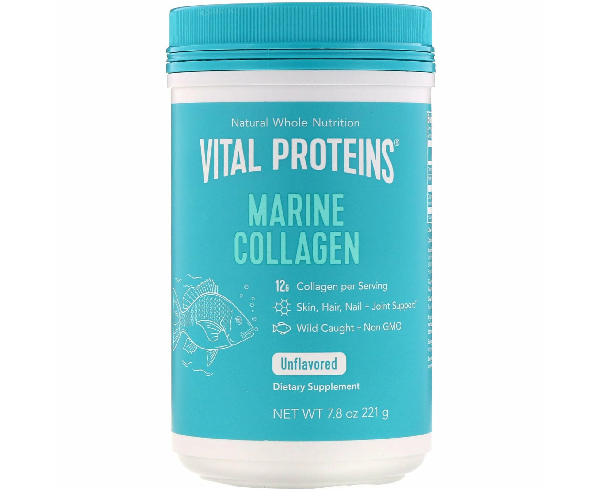 Vital Proteins, Marine Collagen, Wild Caught, Unflavored, 7.8 oz (221 g)