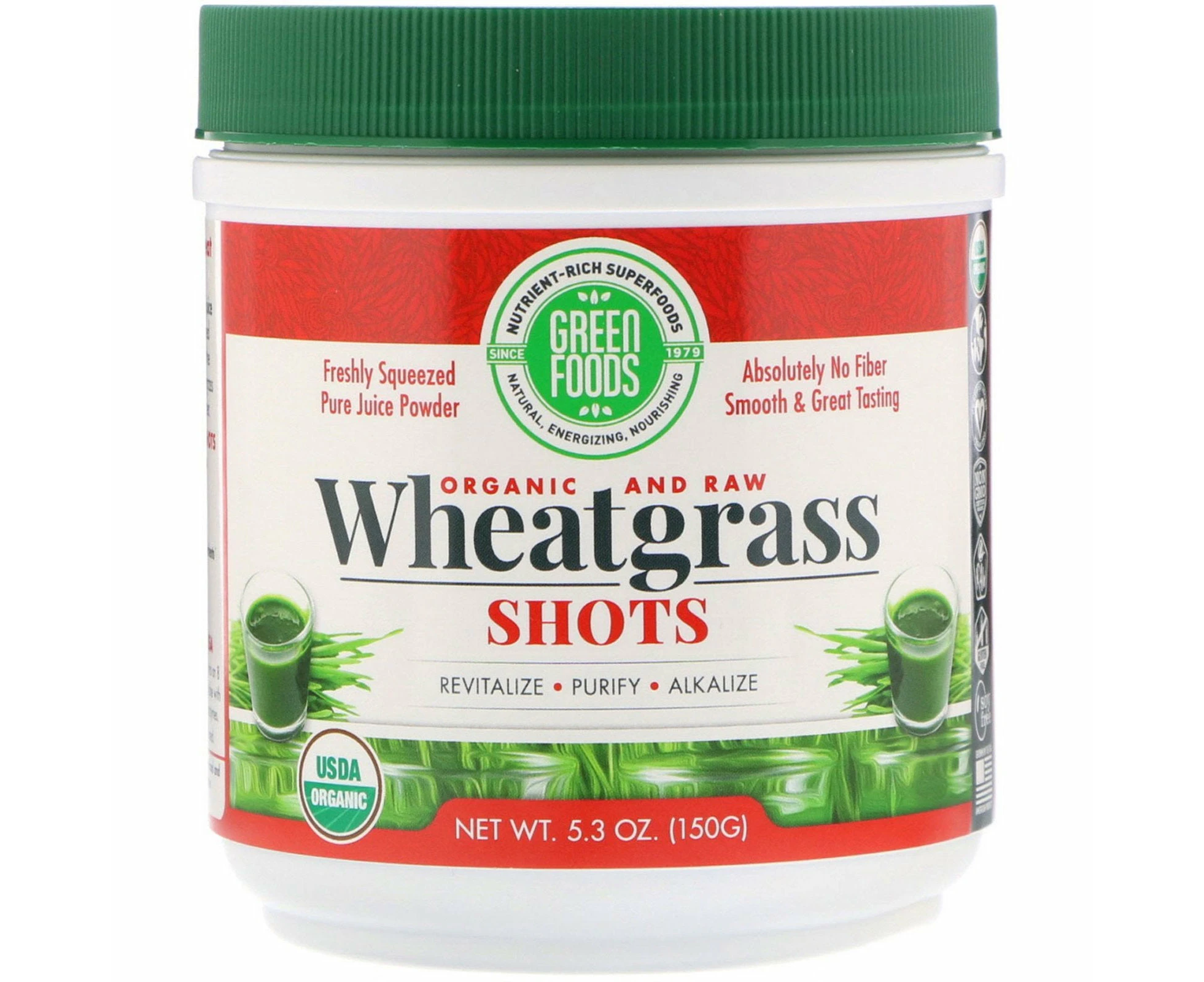 Green Foods , Organic & Raw, Wheatgrass Shots, 5.3 oz (150 g)