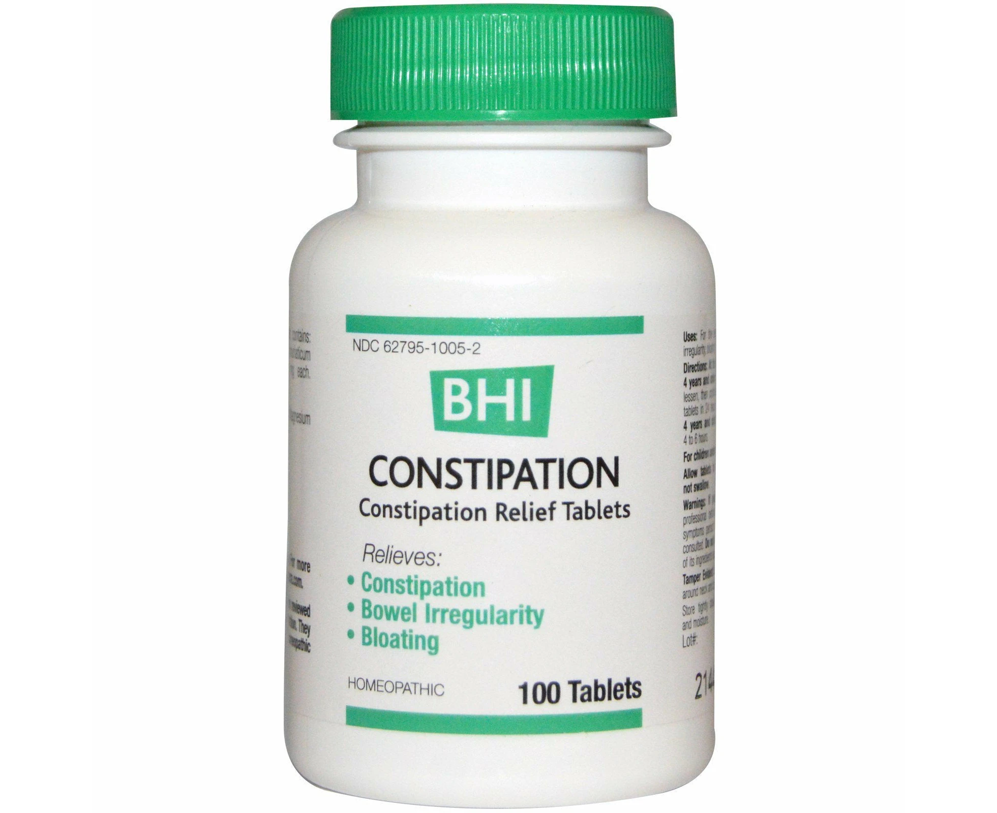 MediNatura, BHI, Constipation, 100 Tablets