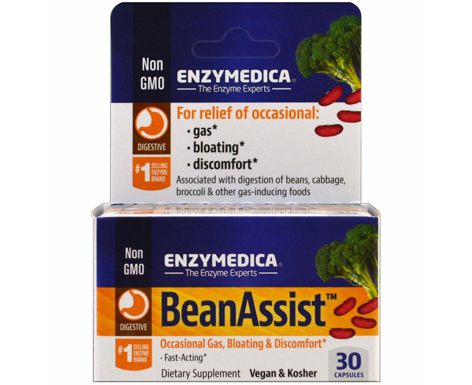 Enzymedica, BeanAssist, 30 Capsules