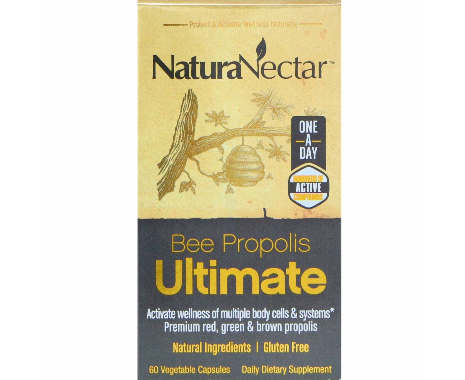 NaturaNectar, Bee Propolis Ultimate, 60 Vegetable Capsules