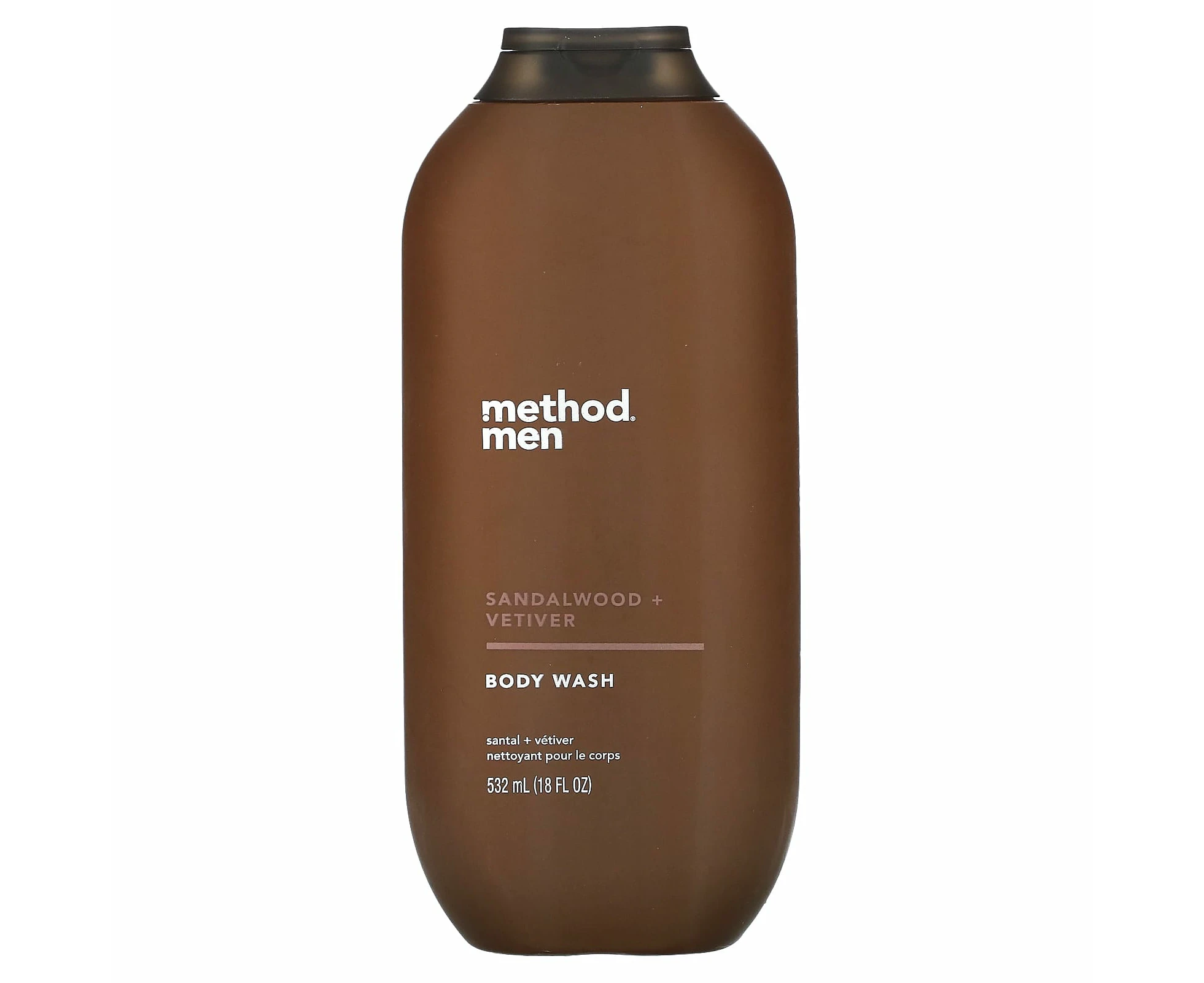 Method, Men, Body Wash, Sandalwood + Vetiver, 18 fl oz (532 ml)