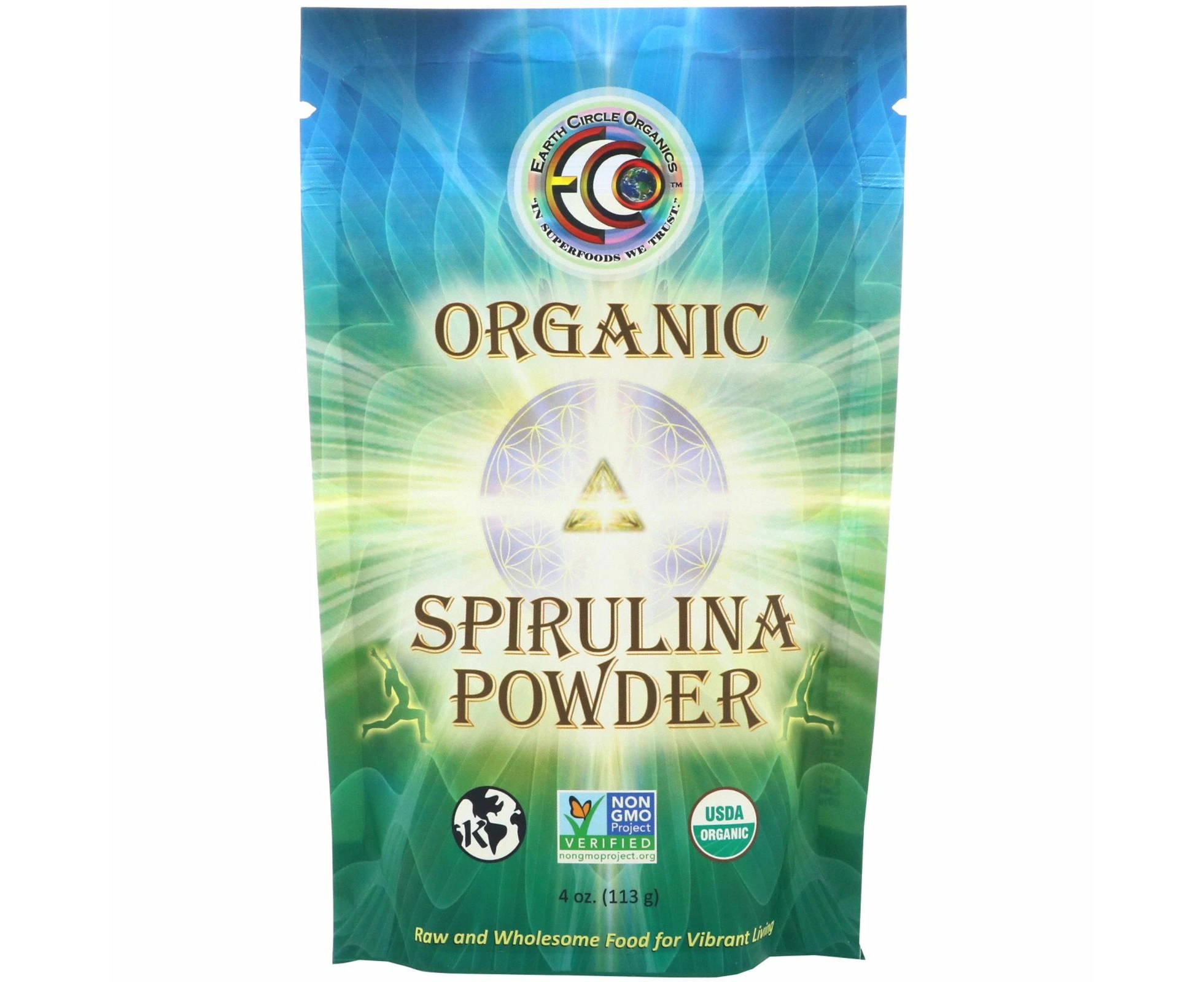 Earth Circle Organics, Organic Spirulina Powder, 4 oz (113 g)