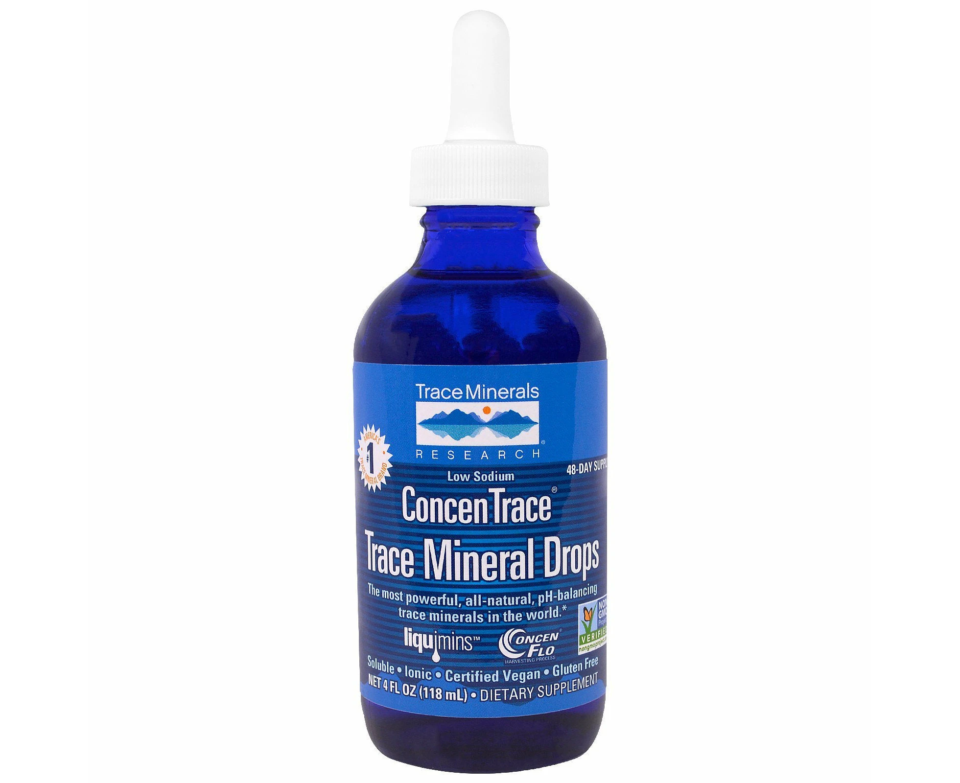 Trace Minerals Research, ConcenTrace, Trace Mineral Drops, Dropper Bottle, 4 fl oz (118 ml)