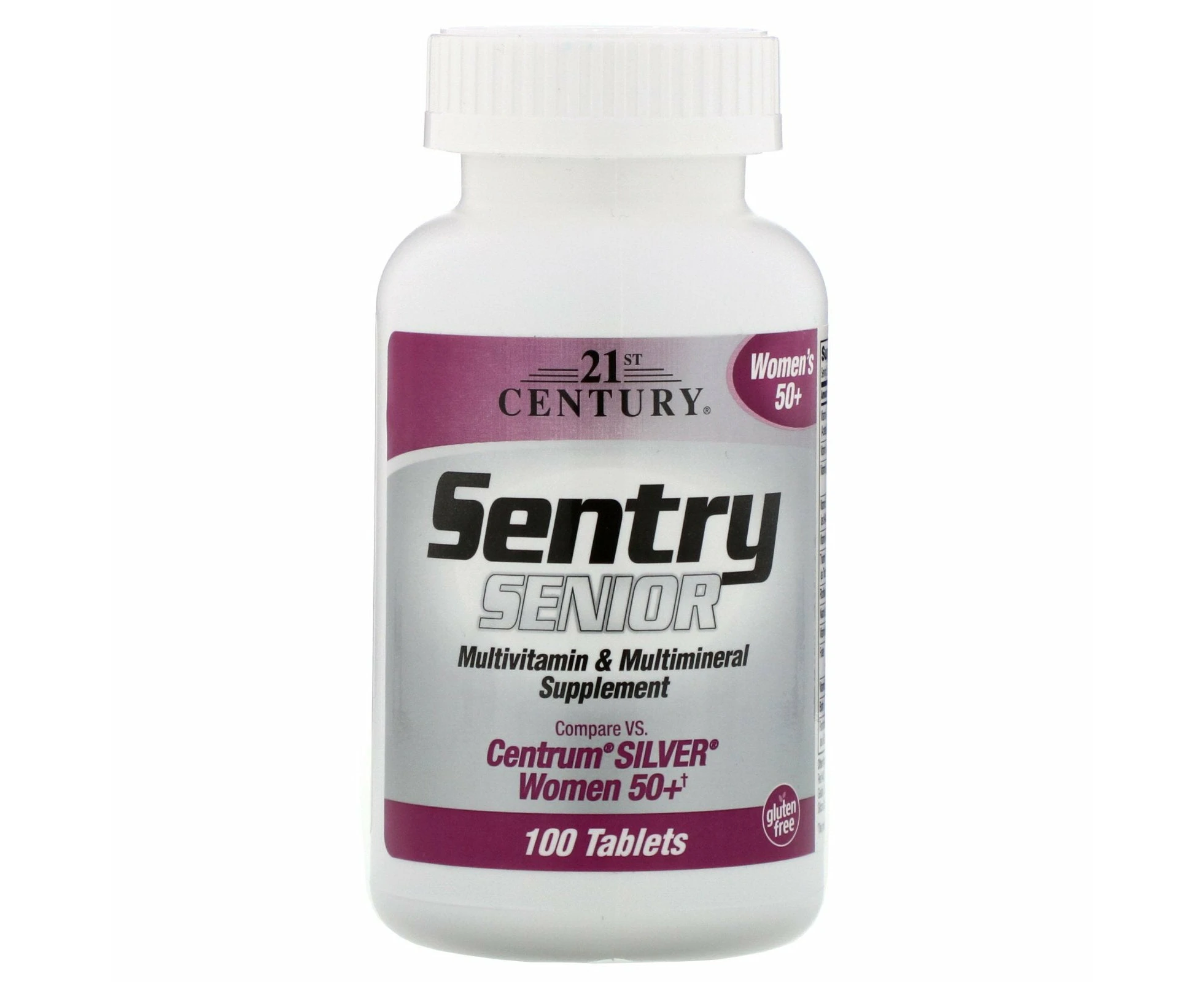 21st Century, Sentry Senior, Multivitamin & Multimineral Supplement, Women 50+, 100 Tablets