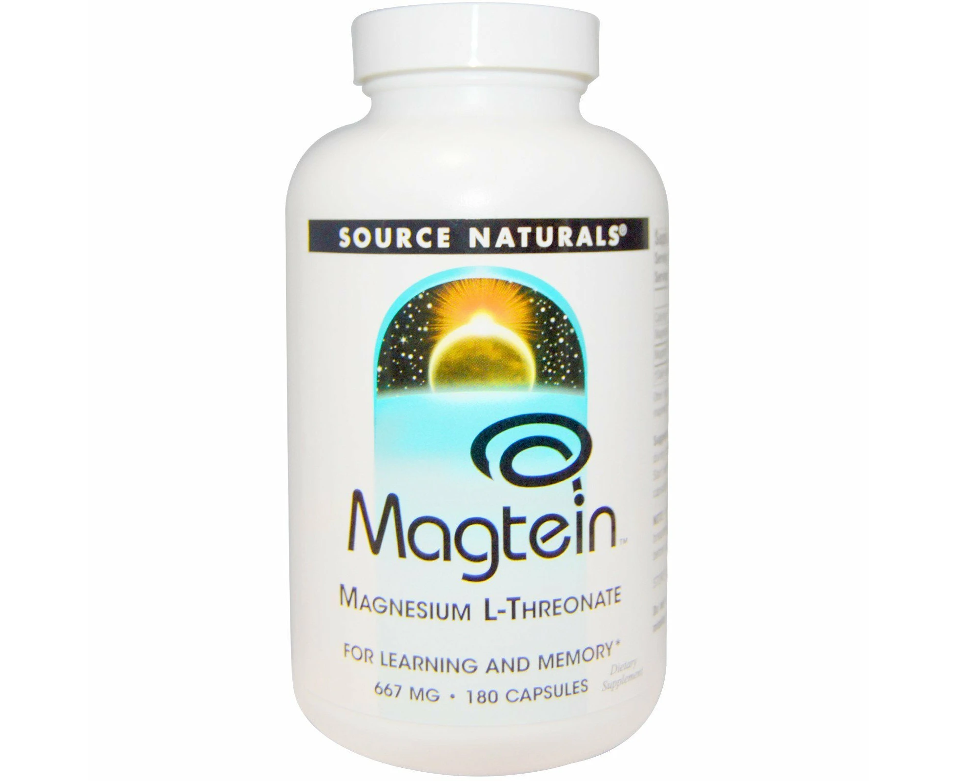 Source Naturals, Magtein, Magnesium L-Threonate, 667 mg, 180 Capsules