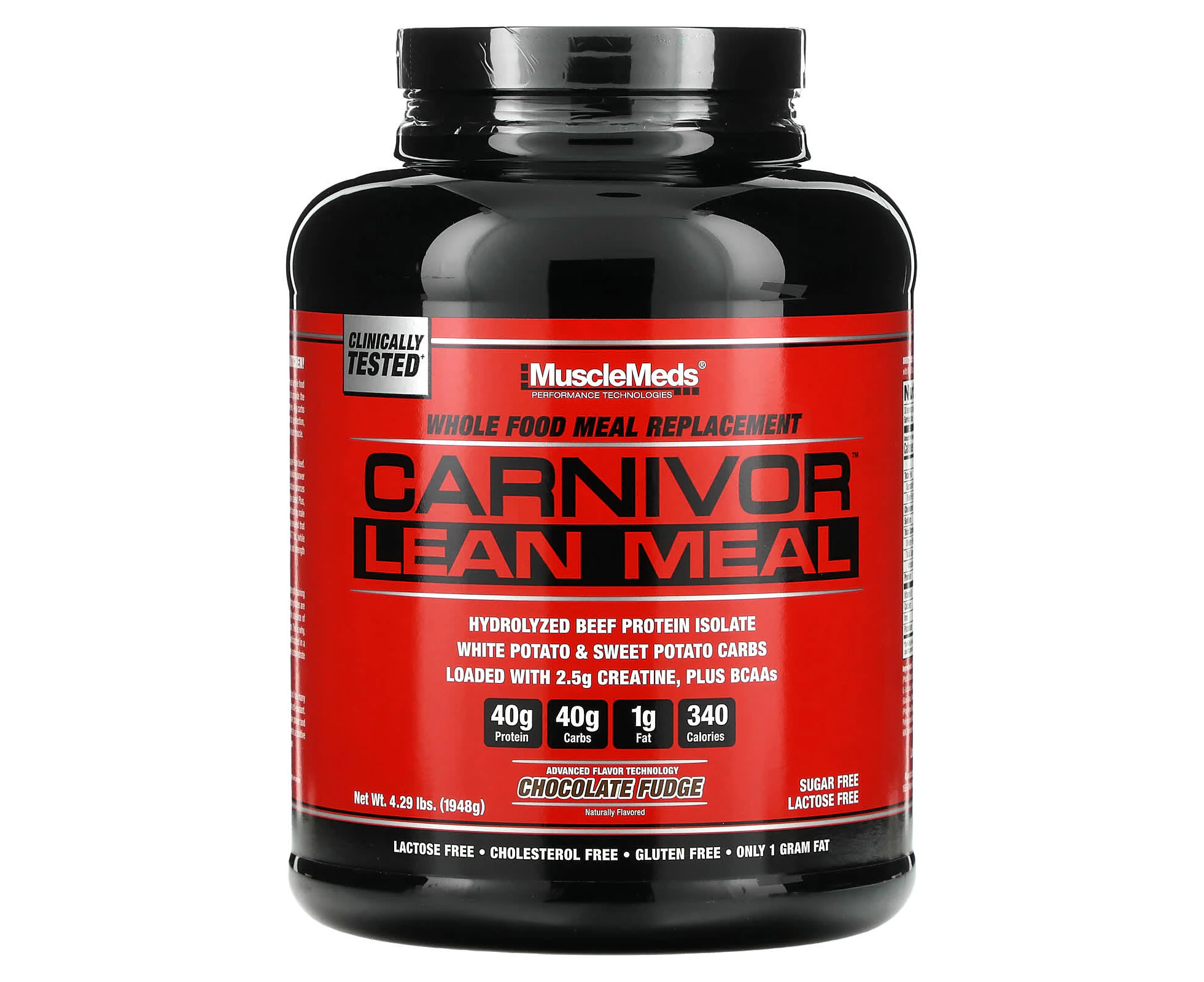 MuscleMeds, Carnivor Lean Meal, Chocolate Fudge, 4.29 lbs (1,948 g)