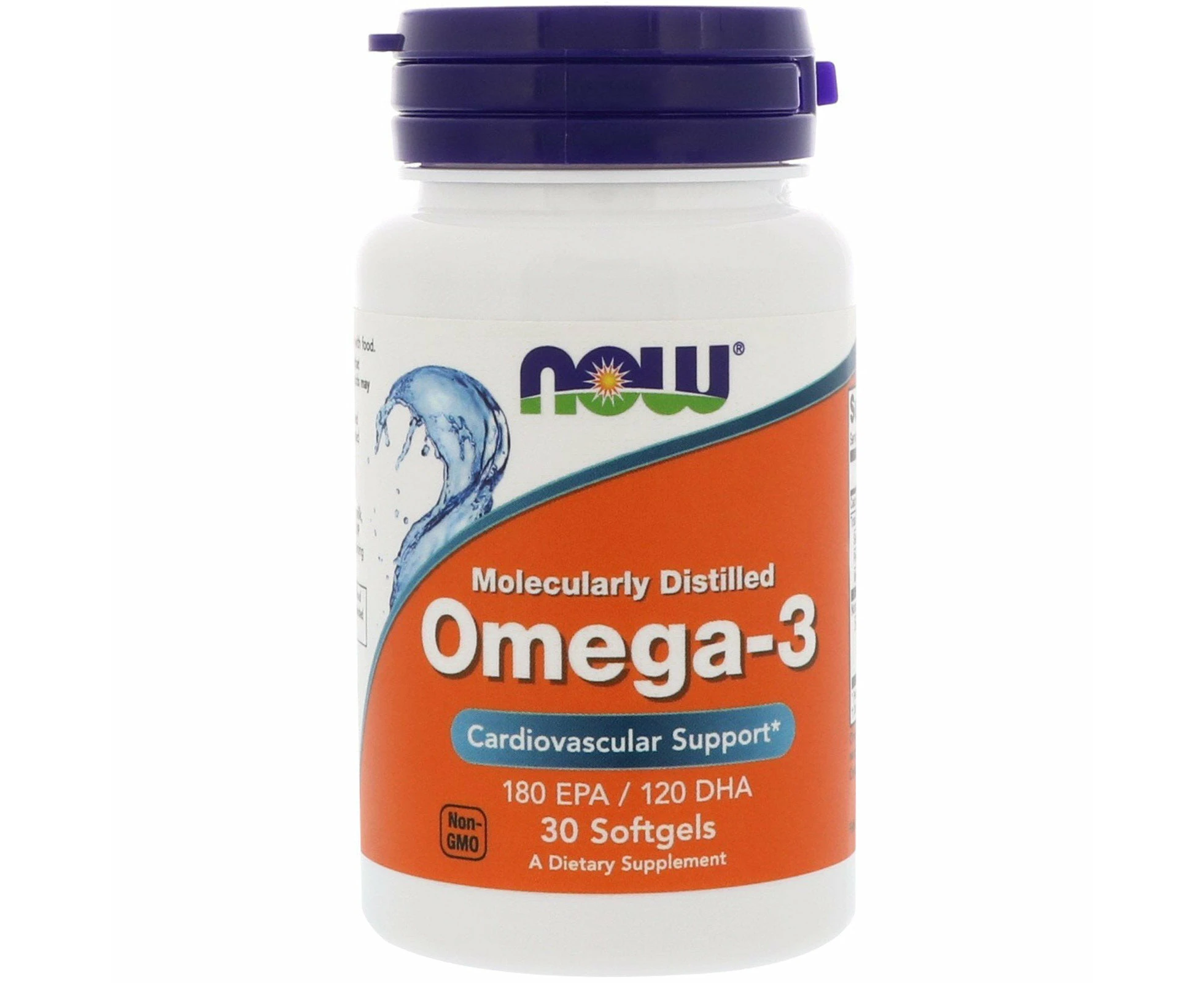 Now Foods, Omega-3, Molecularly Distilled, 30 Softgels