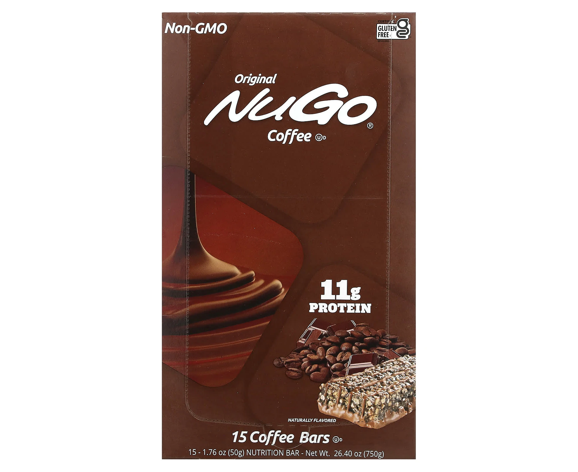 NuGo Nutrition, Coffee Nutrition Bar, 15 Bars 1.76 oz (50 g) Each