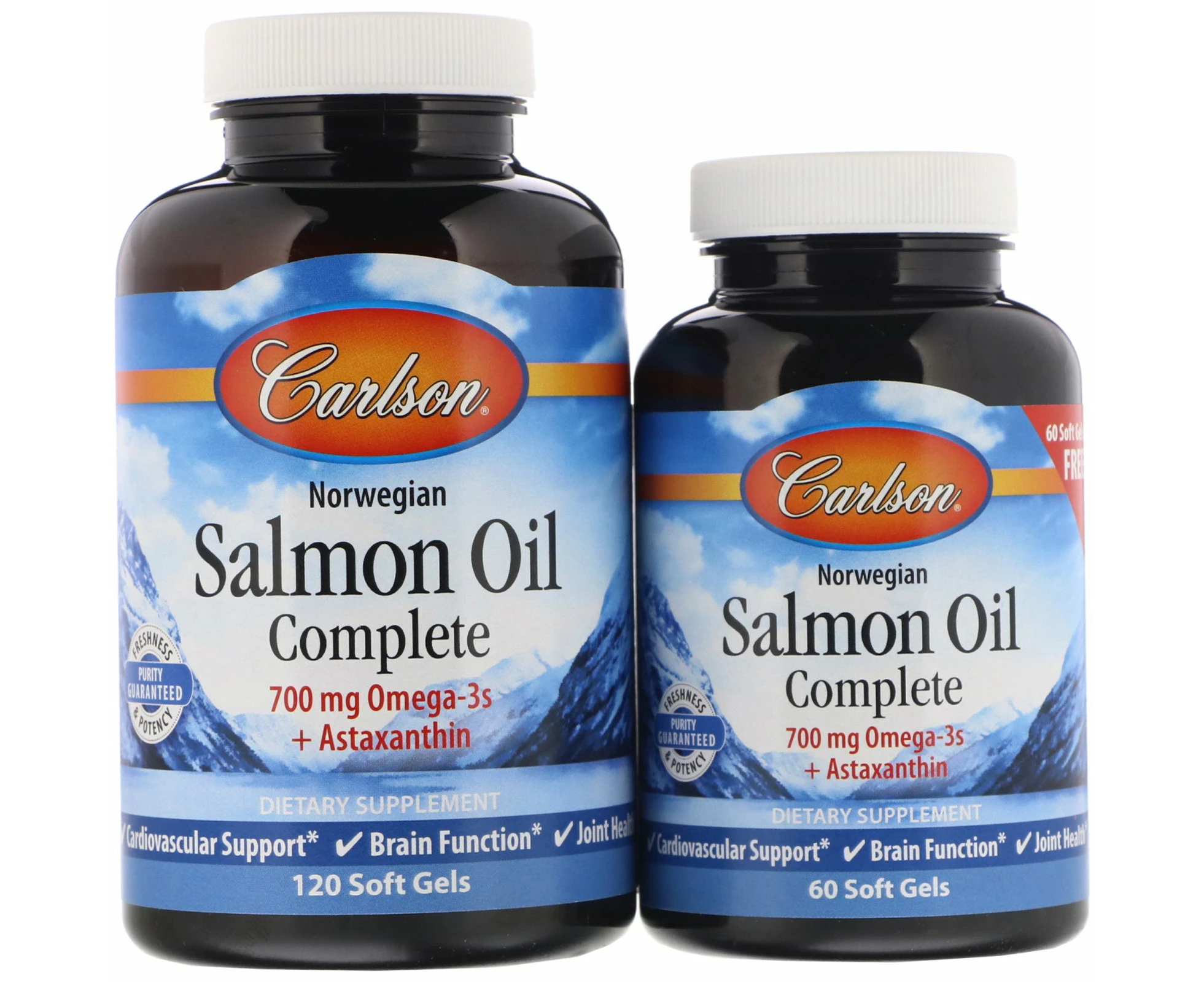 Carlson Labs, Norwegian Salmon Oil Complete, 120 + 60 Free Soft Gels