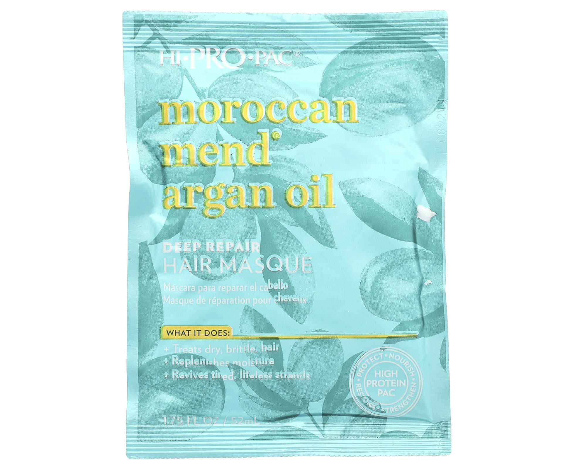 Hi Pro Pac, Deep Repair Hair Masque, Moroccan Mend Argan Oil, 1.75 fl oz (52 ml)