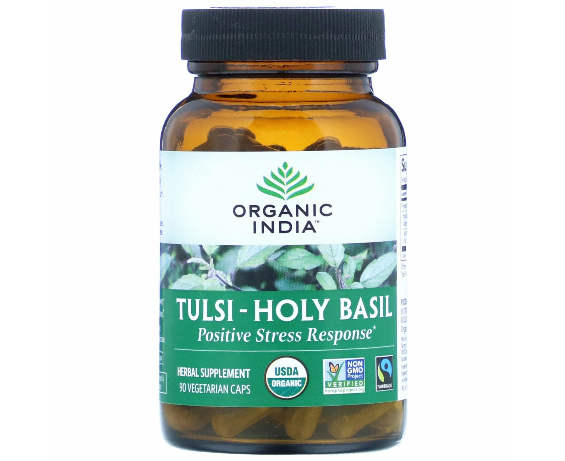 Organic India, Tulsi-Holy Basil, Positive Stress Response, 90 Vegetarian Caps