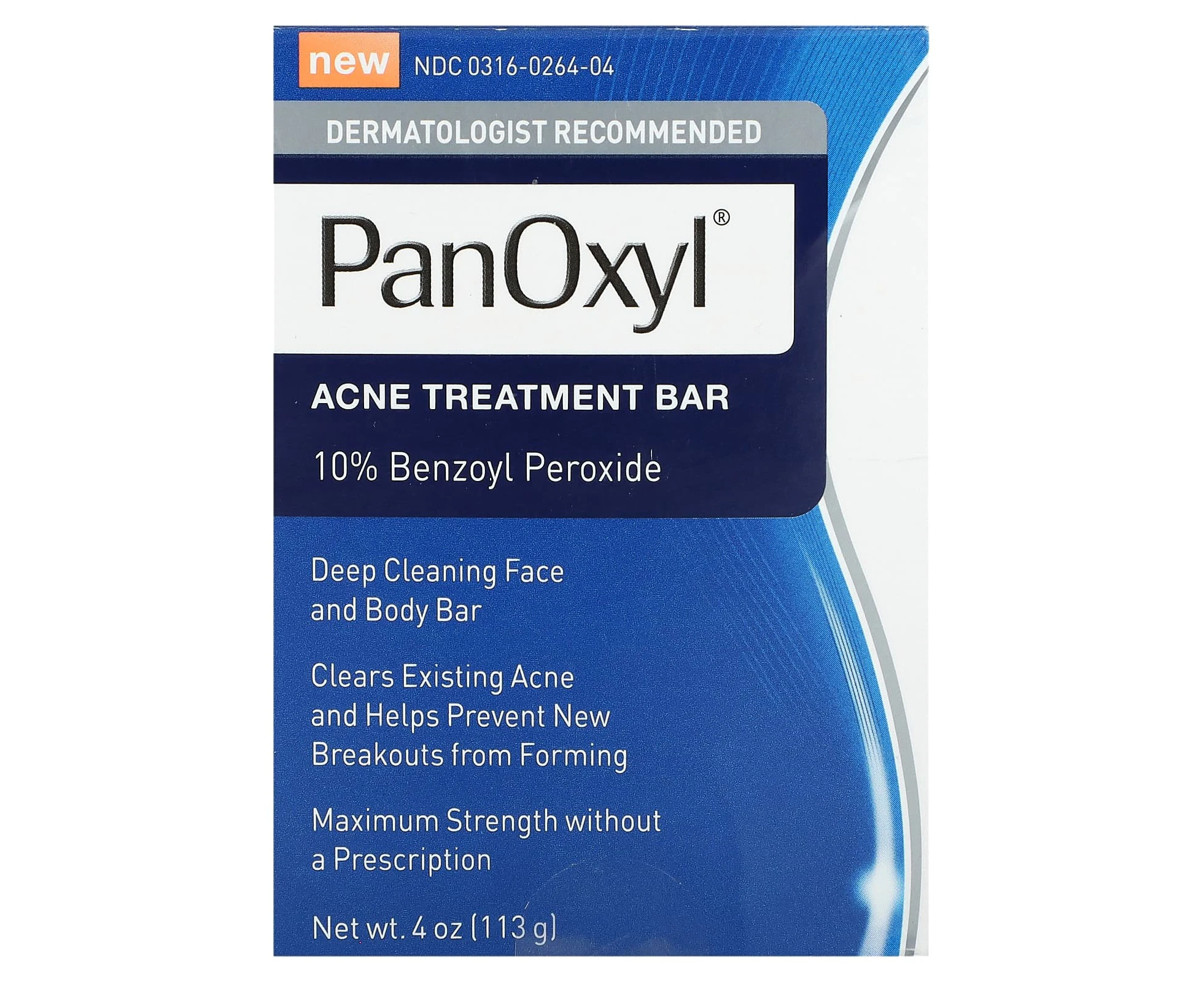 PanOxyl, Acne Treatment Bar, 10% Benzoyl Peroxide, 4 oz (113 g)