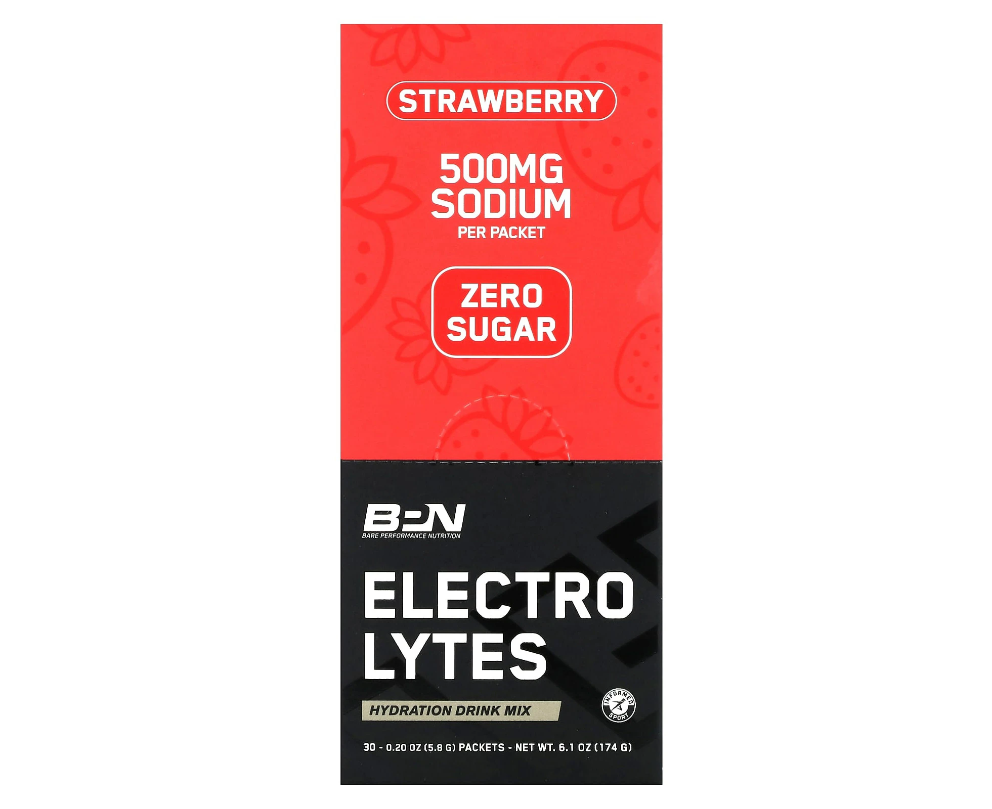 BPN, Electrolytes, Hydration Drink Mix, Strawberry, 30 Packets, 0.20 oz (5.8 g) Each