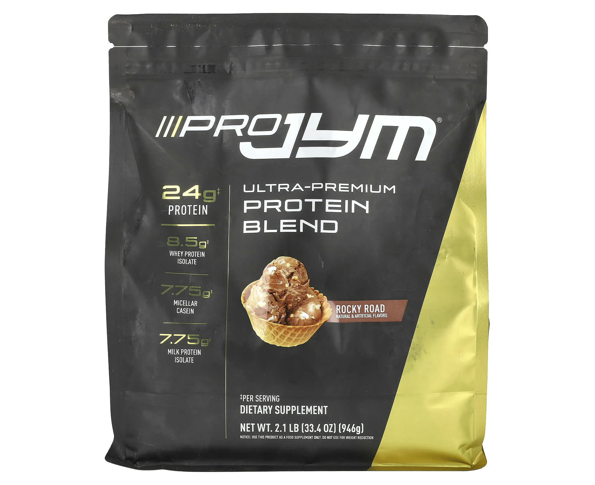 JYM Supplement Science, Pro JYM, Ultra-Premium Protein Blend, Rocky Road, 2.1 lb (946 g)