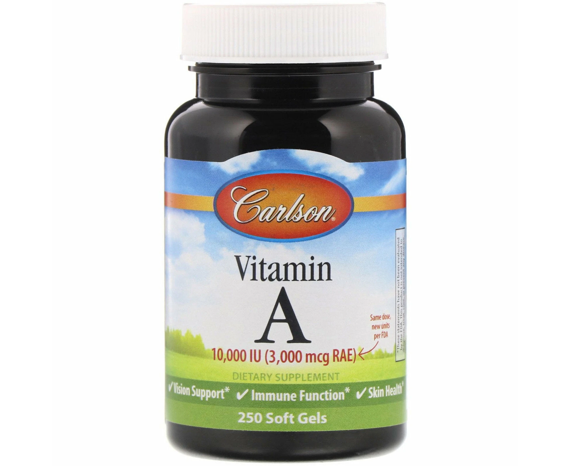 Carlson Labs, Vitamin A, 10,000 IU, 250 Soft Gels