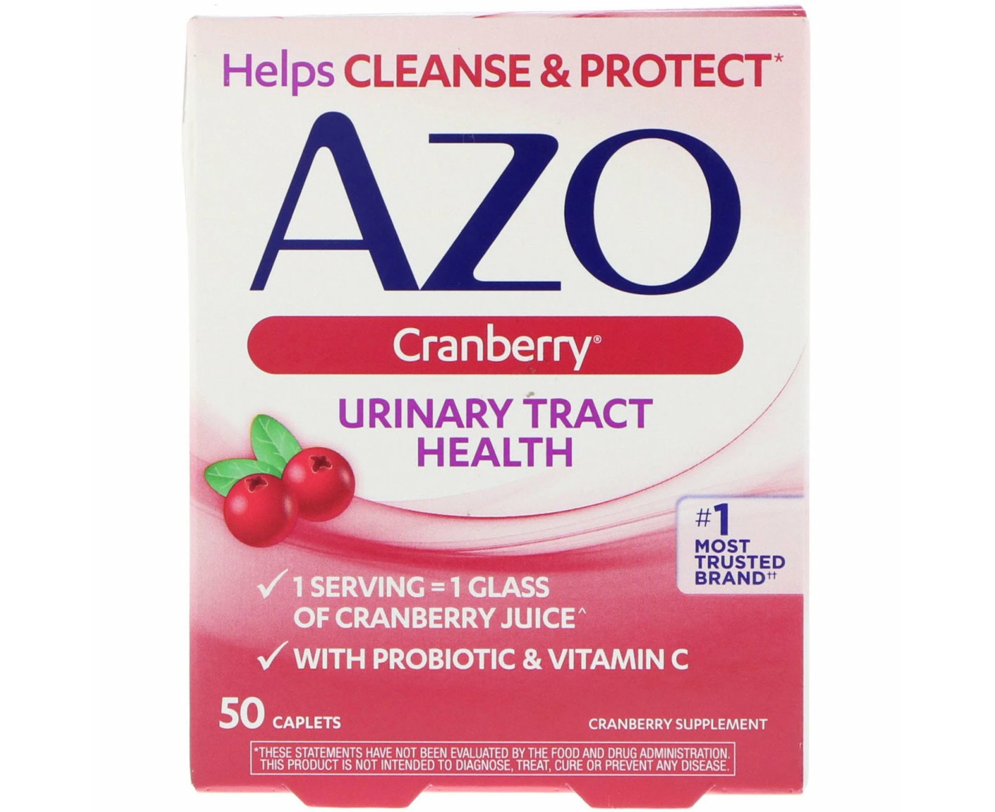 Azo, Urinary Tract Health, Cranberry, 50 Caplets