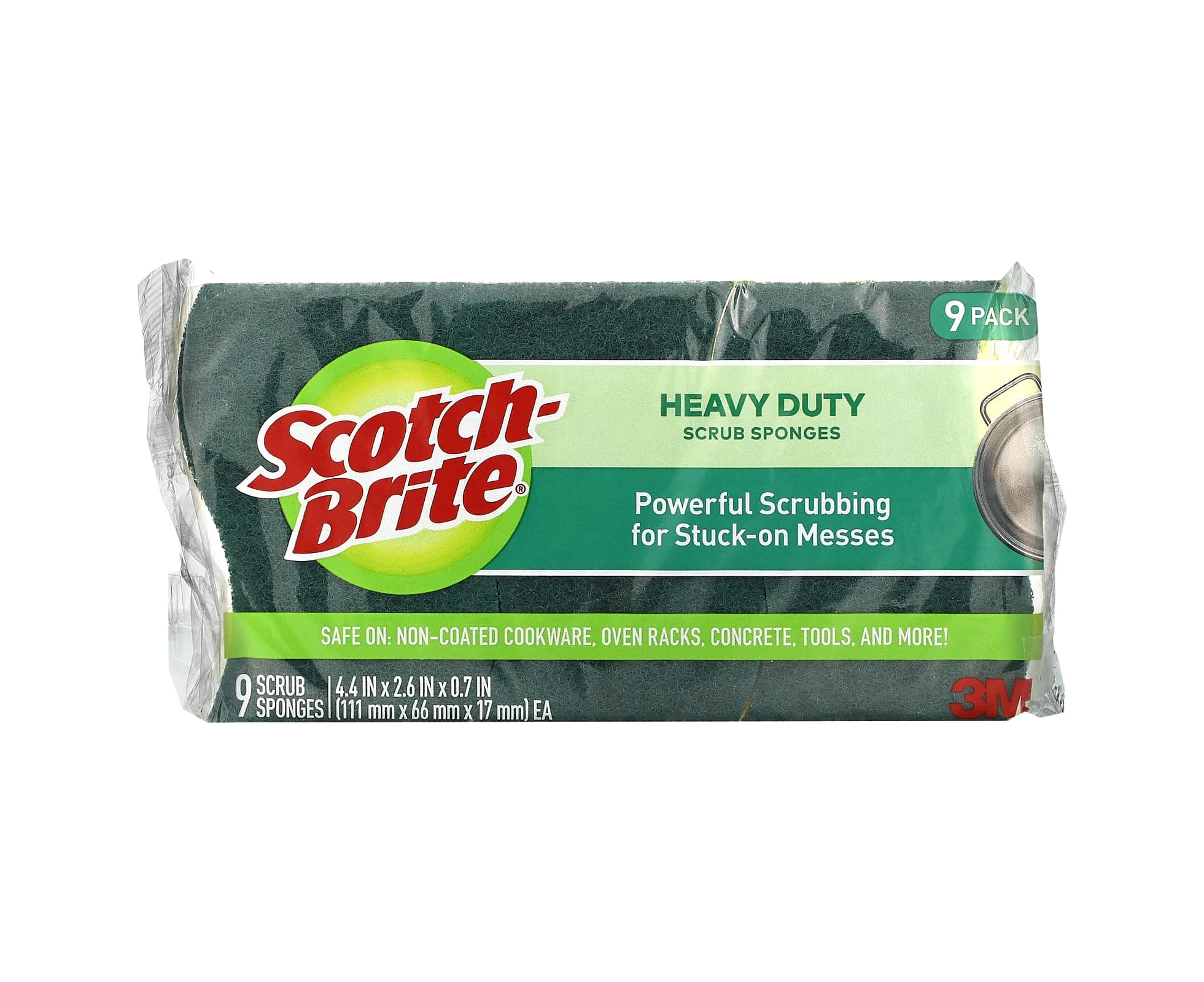 Scotch-Brite, Heavy Duty Scrub Sponges, 9 Sponges