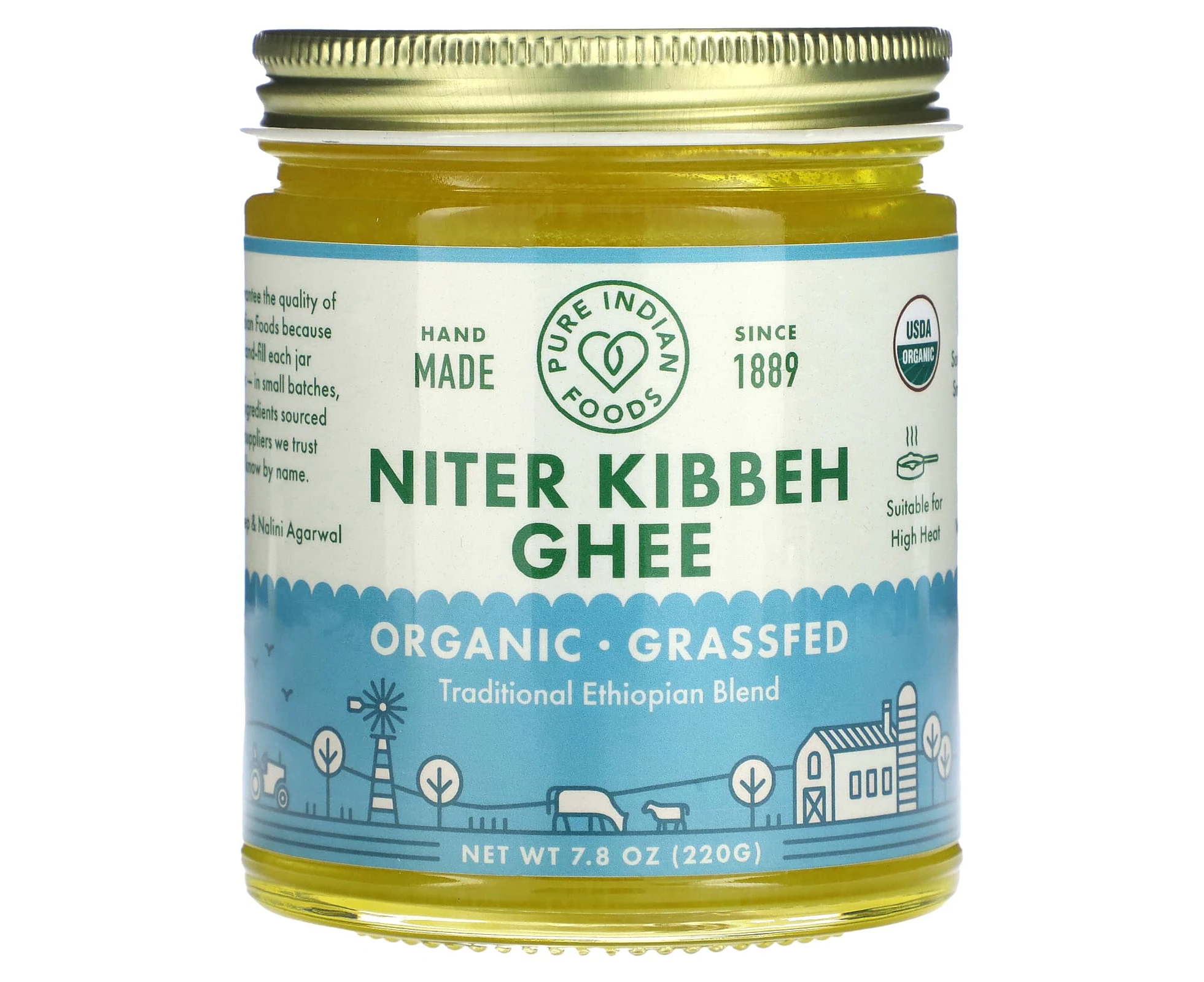 Pure Indian Foods, Niter Kibbeh Ghee, 7.8 oz (220 g)