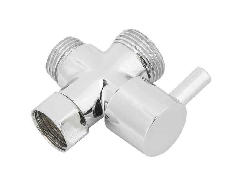 G1/2In Multifunction Home Bathroom Shower Water Diverter Adapter Valve Single Inlet Dual Outlet