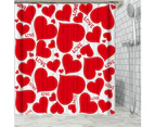 Waterproof Mildew-Proof Romantic Durable Floral Shower Curtain With Hooks Valentine’S Gift(6#)