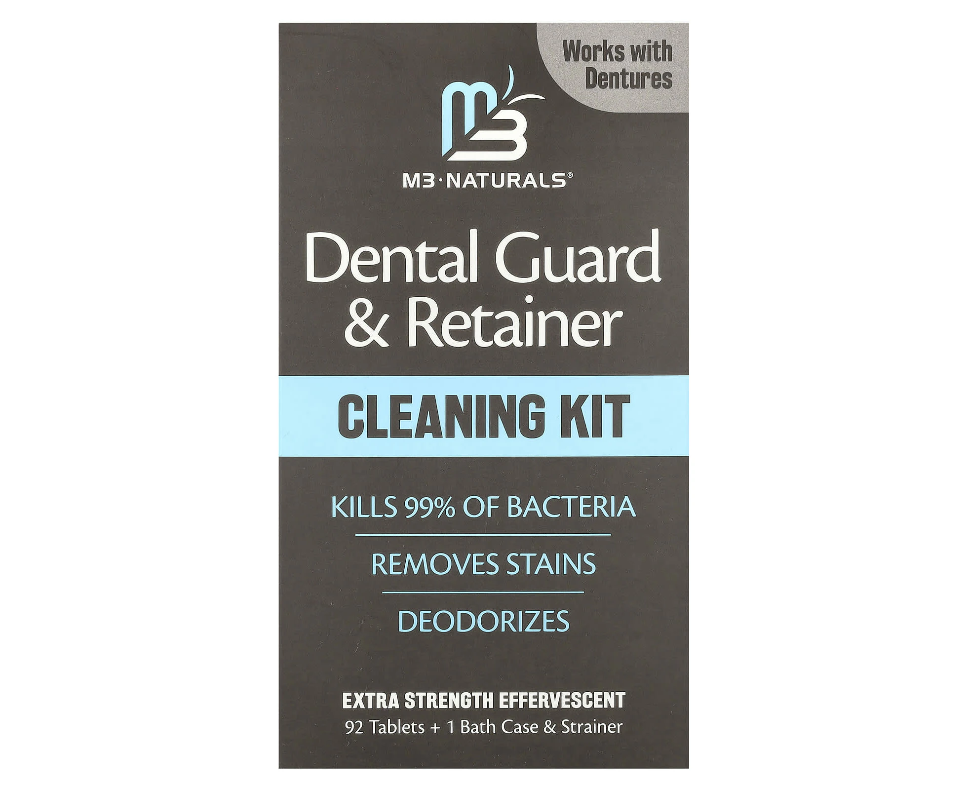 M3 Naturals, Dental Guard & Retainer Cleaning Kit, 1 Kit