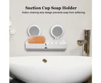 Soap Dish Suction Cup Soap Holder Soap Box Wall Mounted Draining Soap Dish