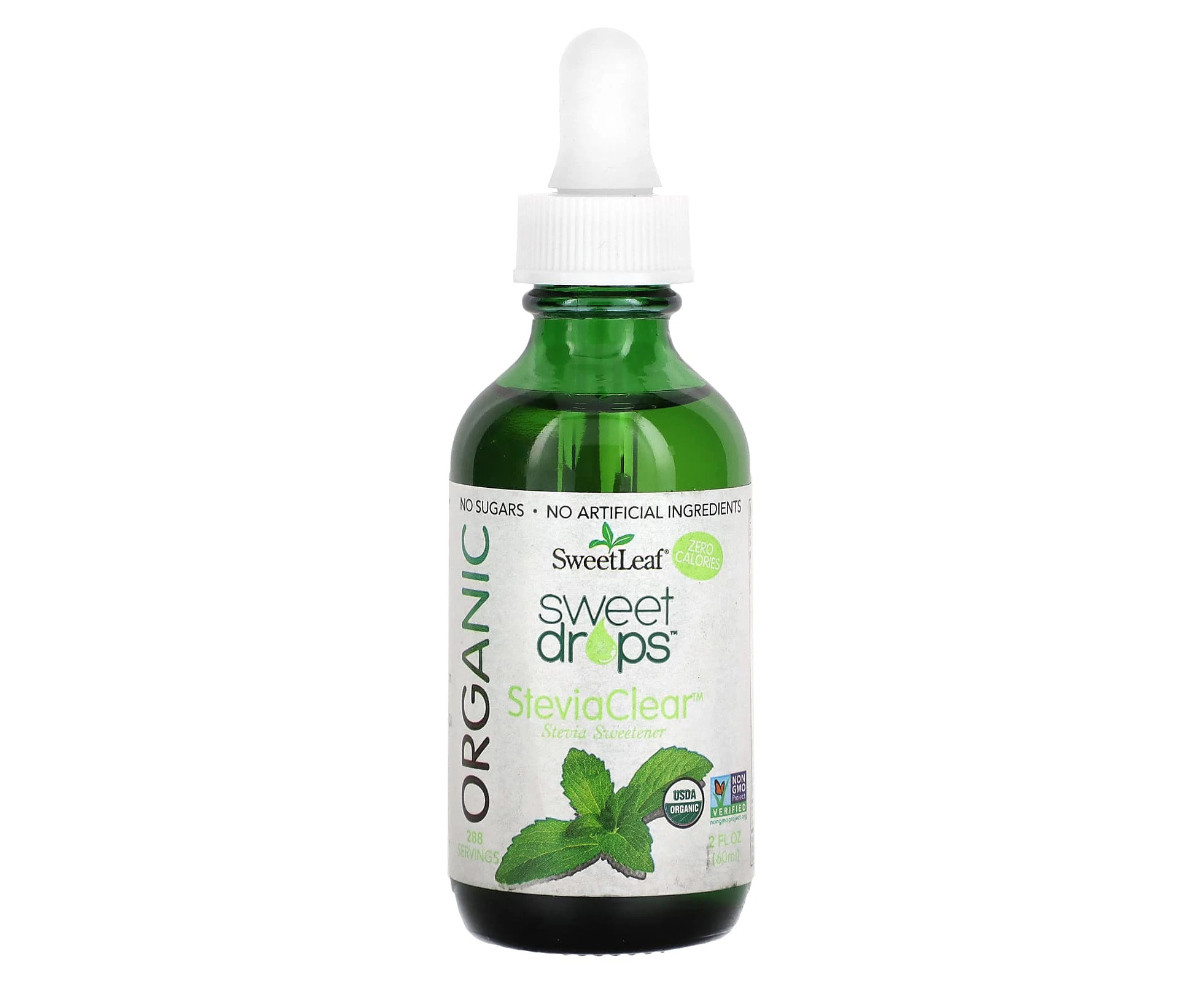 Wisdom Natural, SweetLeaf, Organic Sweet Drops, SteviaClear, 2 fl oz (60 ml)