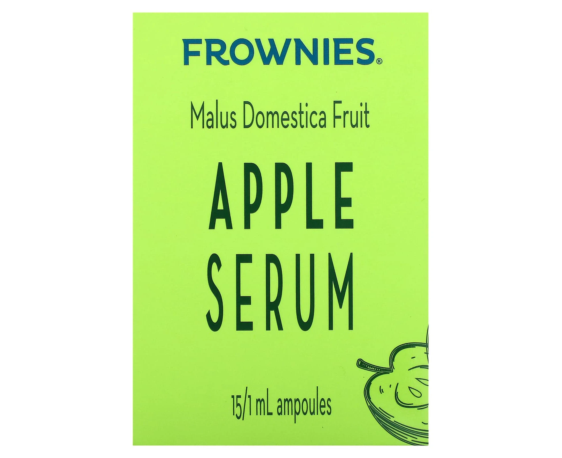 Frownies, Apple Serum, 15 Ampoules, 1 ml Each