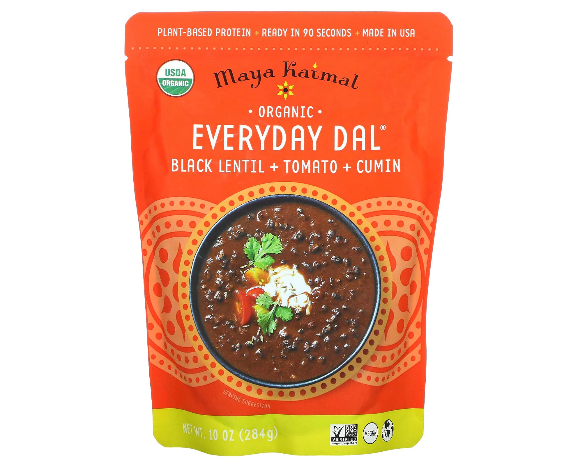 Maya Kaimal, Organic Everyday Dal¬Æ, Black Lentil + Tomato + Cumin, Mild, 10 oz (284 g)