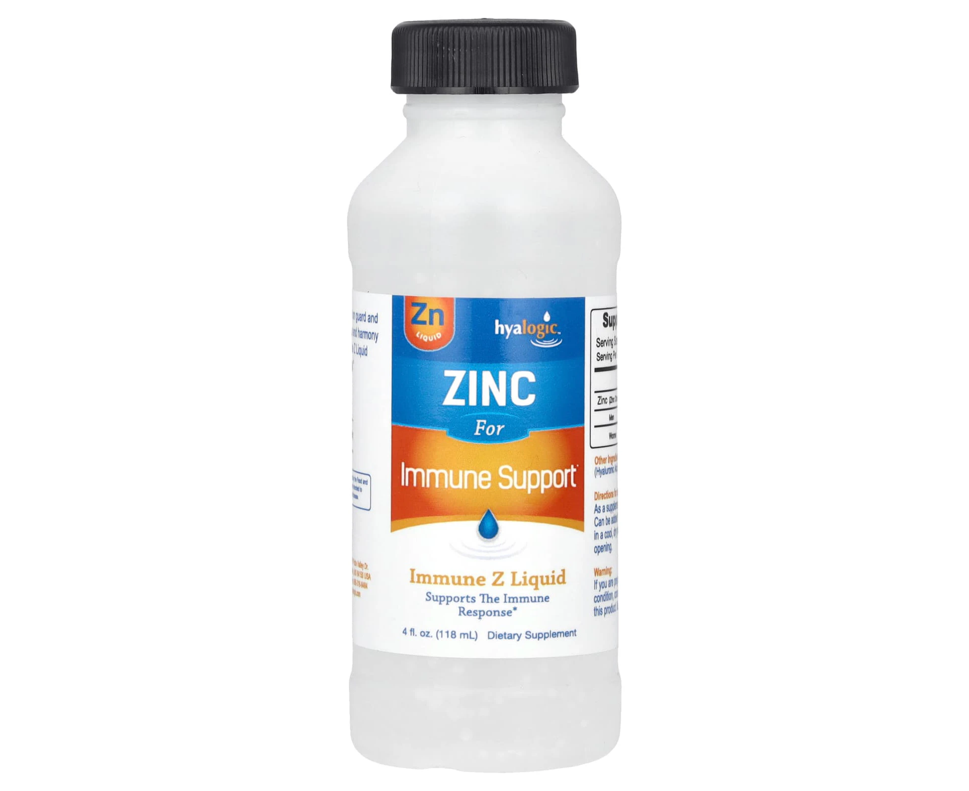 Hyalogic, Zinc For Immune Support, 4 fl oz (118 ml)