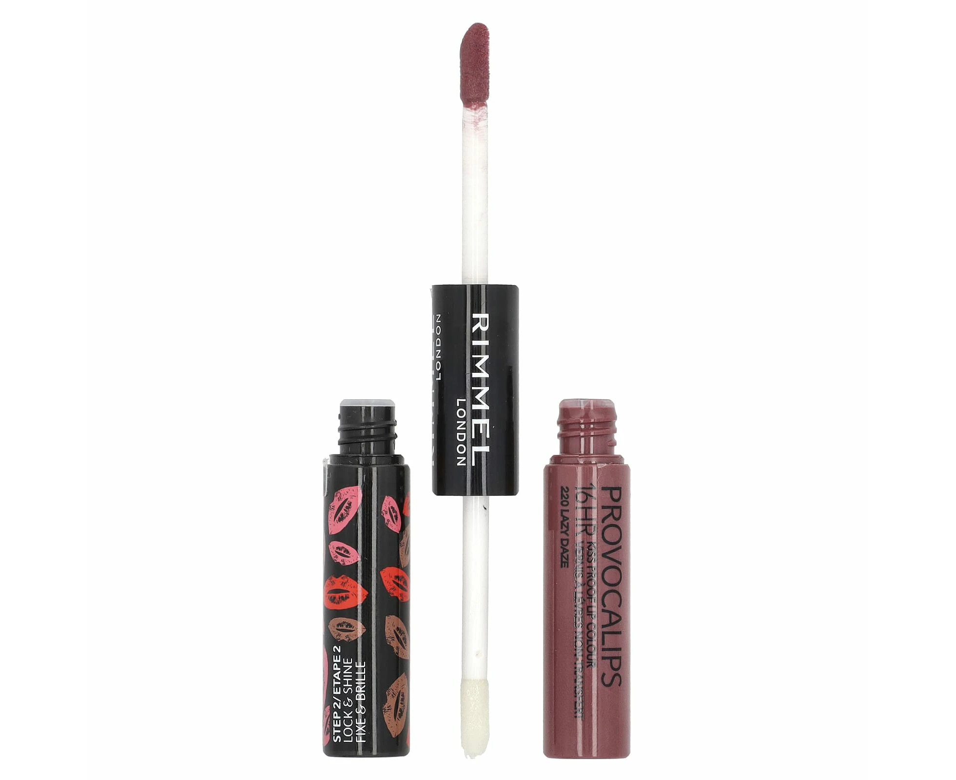 Rimmel London, Provocalips, 16HR Kiss Proof Lip Color, 220 Lazy Daze, 0.14 fl oz (4 ml) / 0.1 fl oz (3 ml)