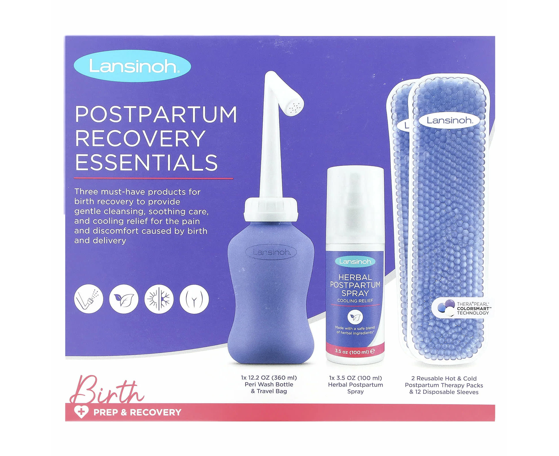 Lansinoh, Postpartum Recovery Essentials, 16 Piece Set