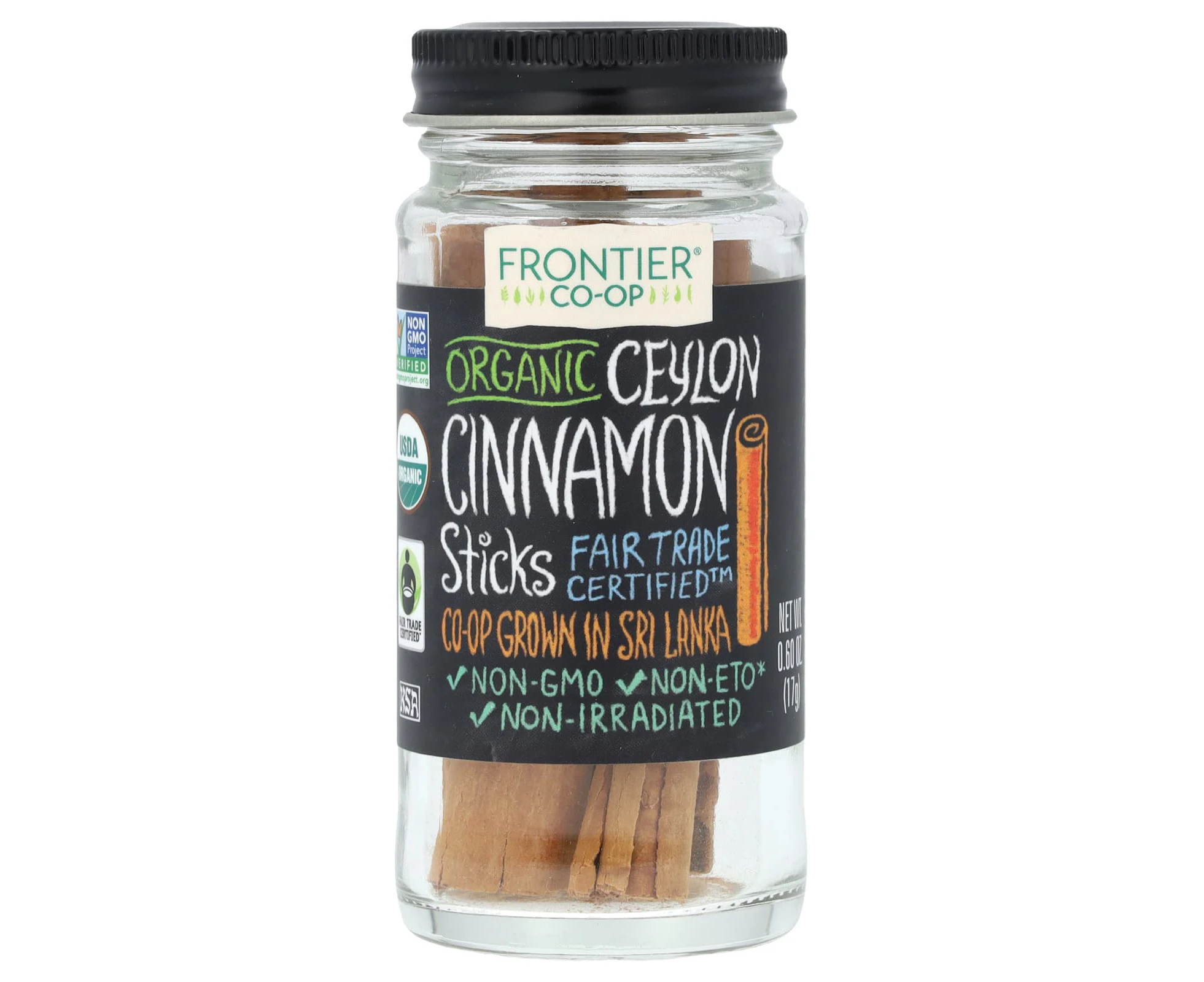 Frontier Co-op, Organic Ceylon Cinnamon Sticks , 0.60 oz (17 g)