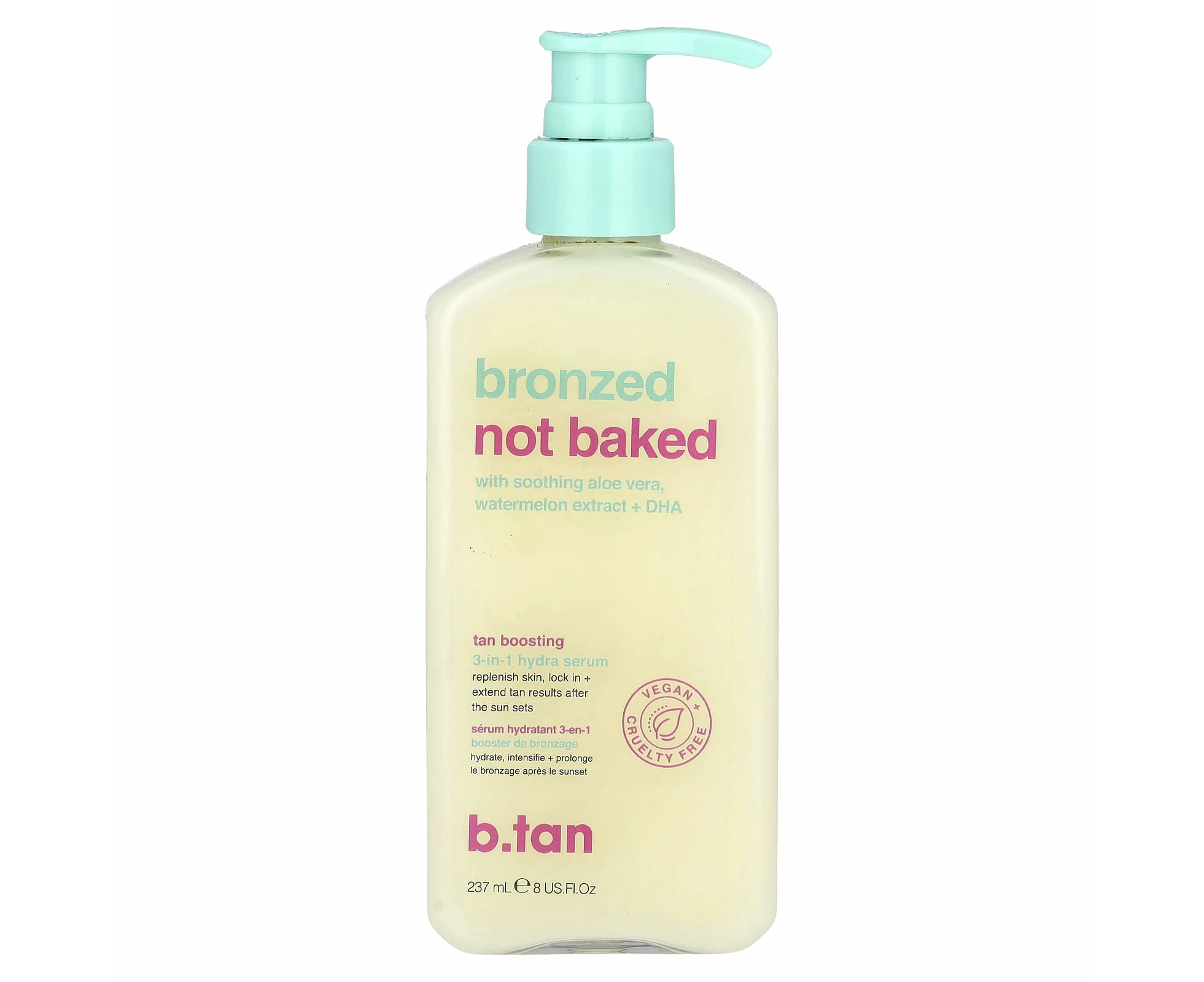 b.tan, Bronzed Not Baked, Tan Boosting, 3-in-1 Hydra Serum , 8 fl oz (237 ml)