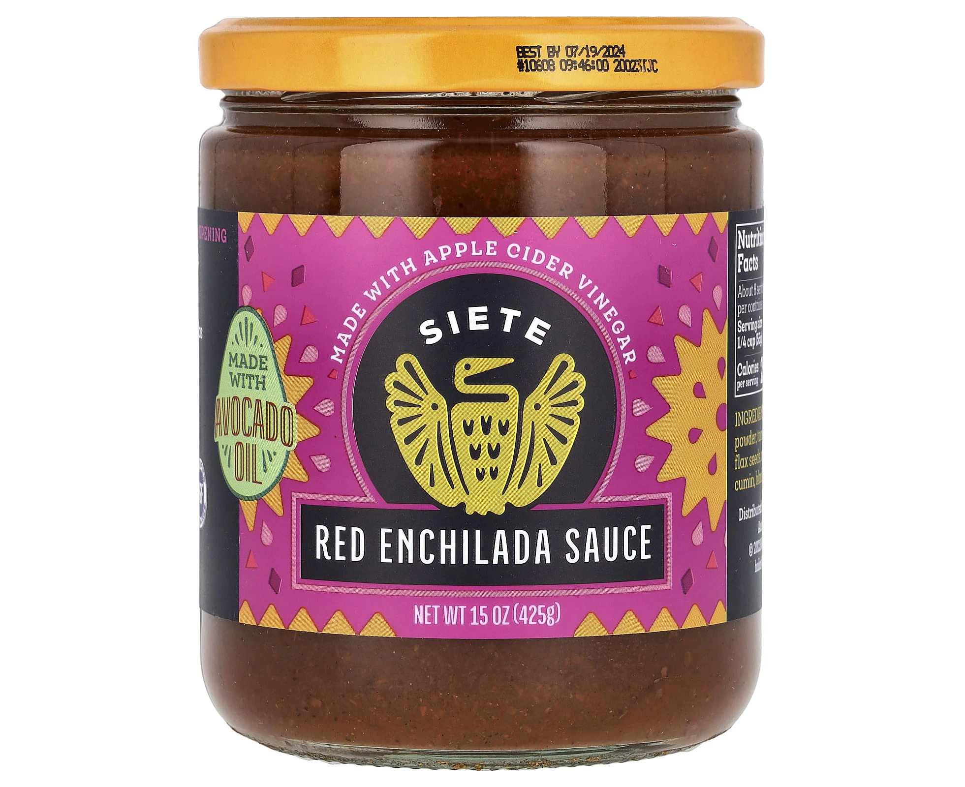 Siete, Red Enchilada Sauce, 15 oz (425 g)