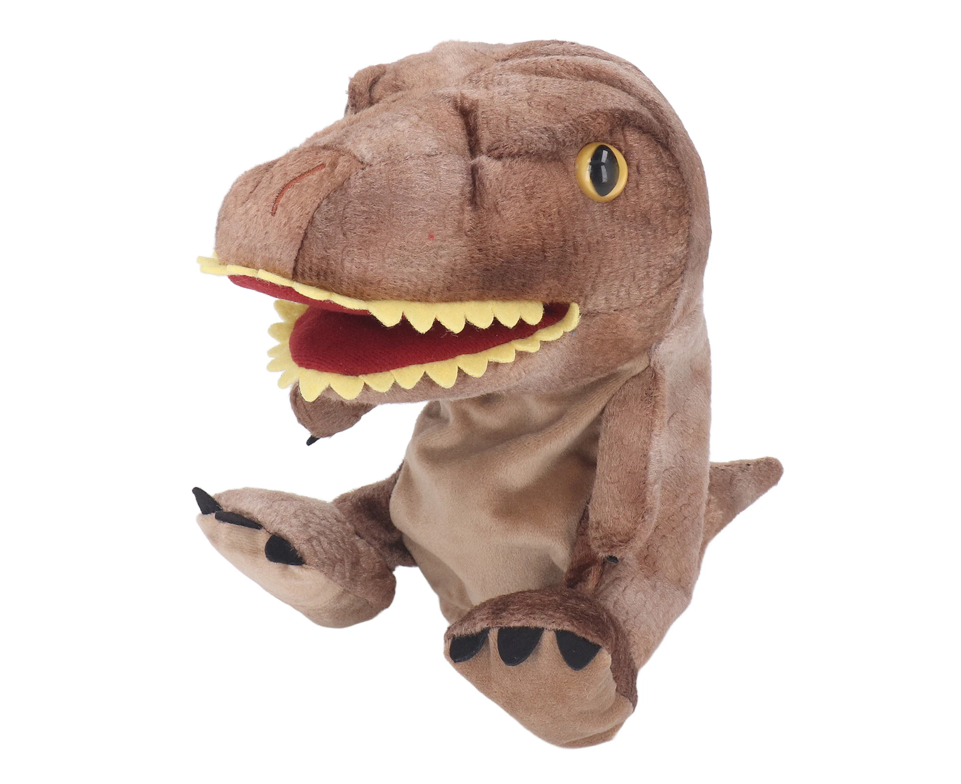 11.8In Plush Dinosaur Hand Toy Movable Mouth Soft Dinosaur Animal Hand Toy For Children