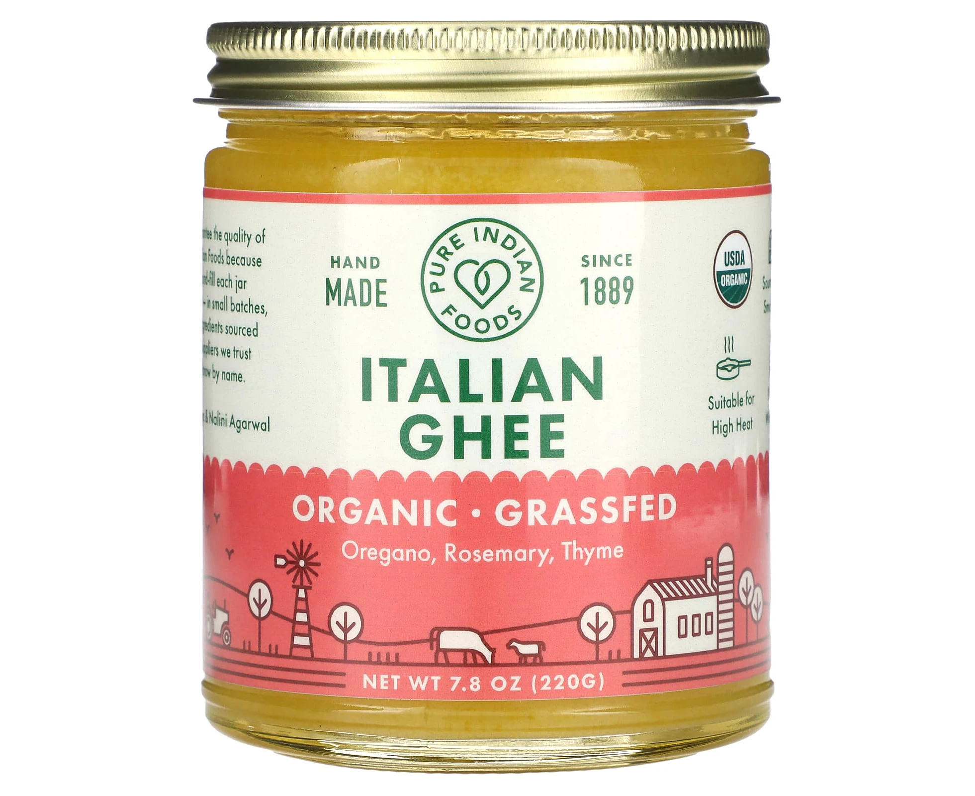 Pure Indian Foods, Italian Ghee, 7.8 oz (220 g)