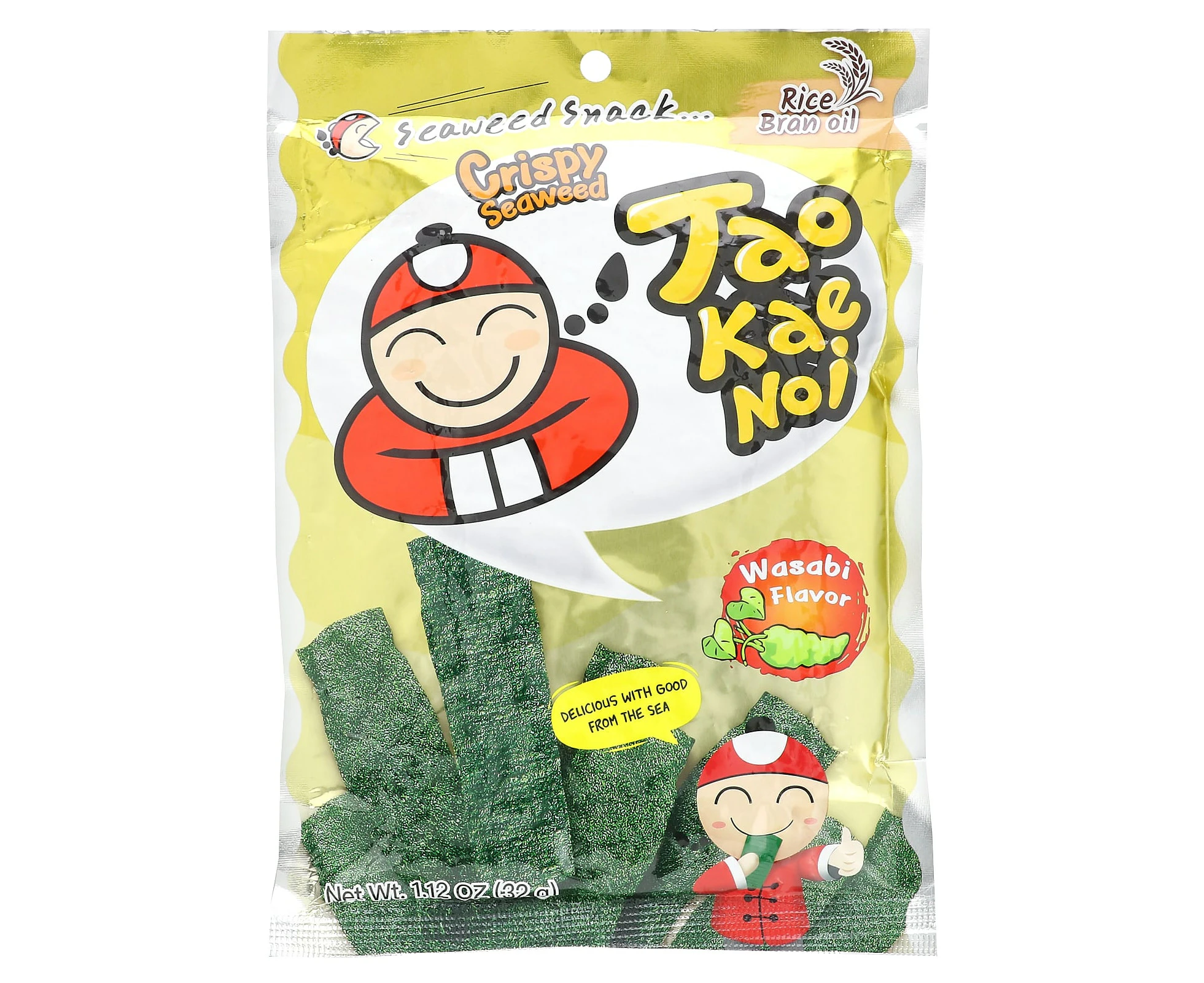 Tao Kae Noi, Crispy Seaweed Snack, Wasabi, 1.12 oz (32 g)