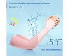 Unisex Arm Sleeves Spliced Uv Protection Arm Cover Extended Ice Silk Arm Cooling Sleeves For Outdoors Driving Cycling  Fishing