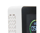 Carbon Dioxide Detector Large Screen Semiconductor Sensor Air Quality Monitor With Temperature Humidity Testing For Home White