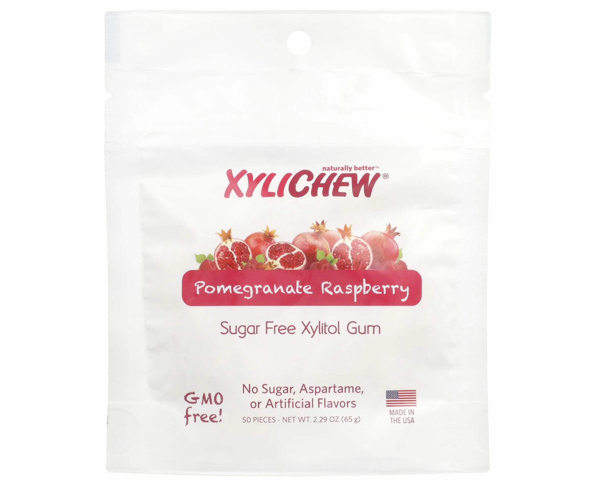 XyliDENT, Xylichew¬Æ, Pomegranate Raspberry, 50 Pieces, 2.29 oz (65 g)