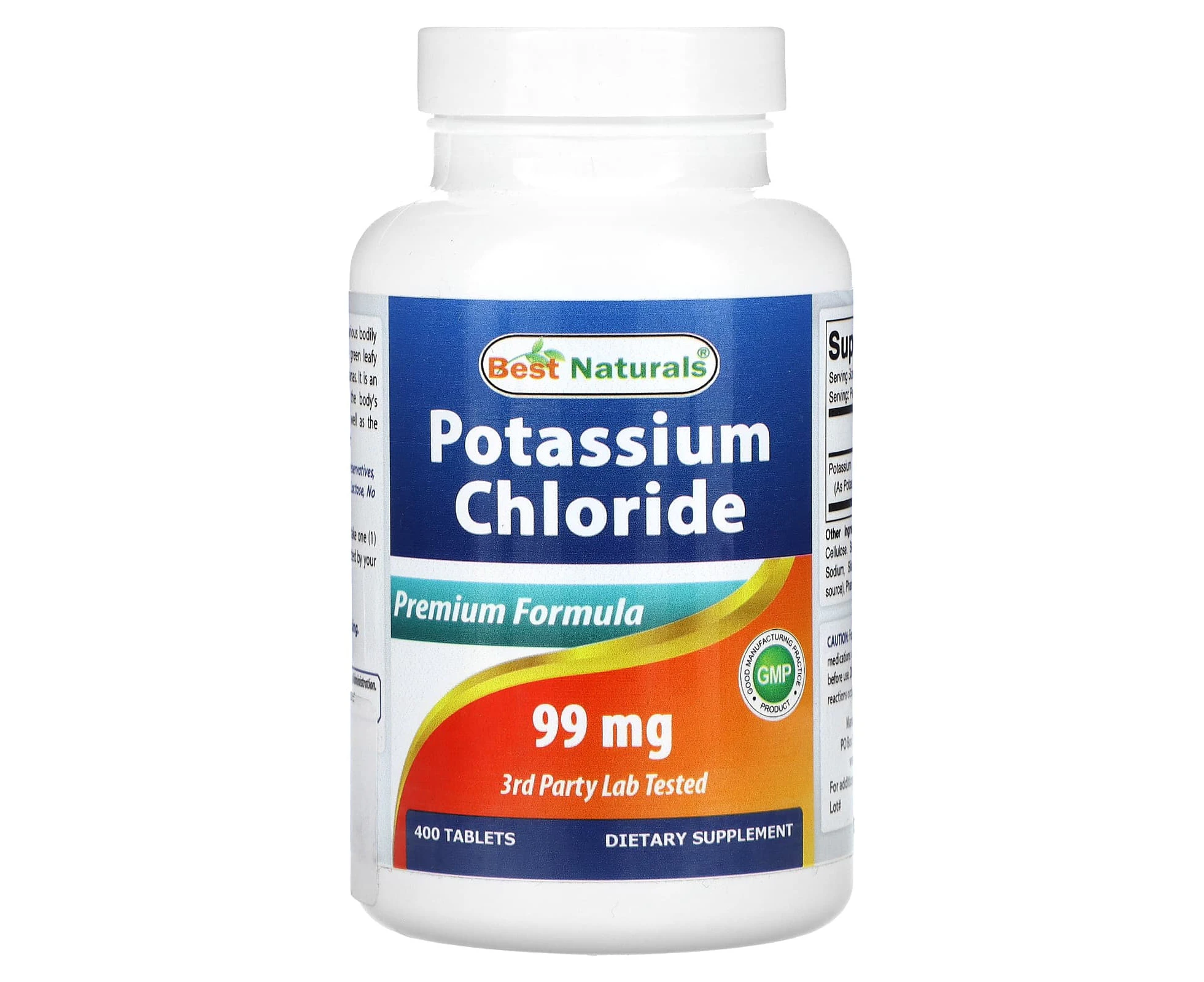 Best Naturals, Potassium Chloride, 99 mg, 400 Tablets