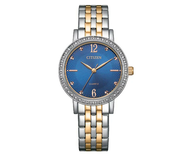 Citizen Blue Dial Stainless Steel Dress Women's Watch (EL3106-59L)